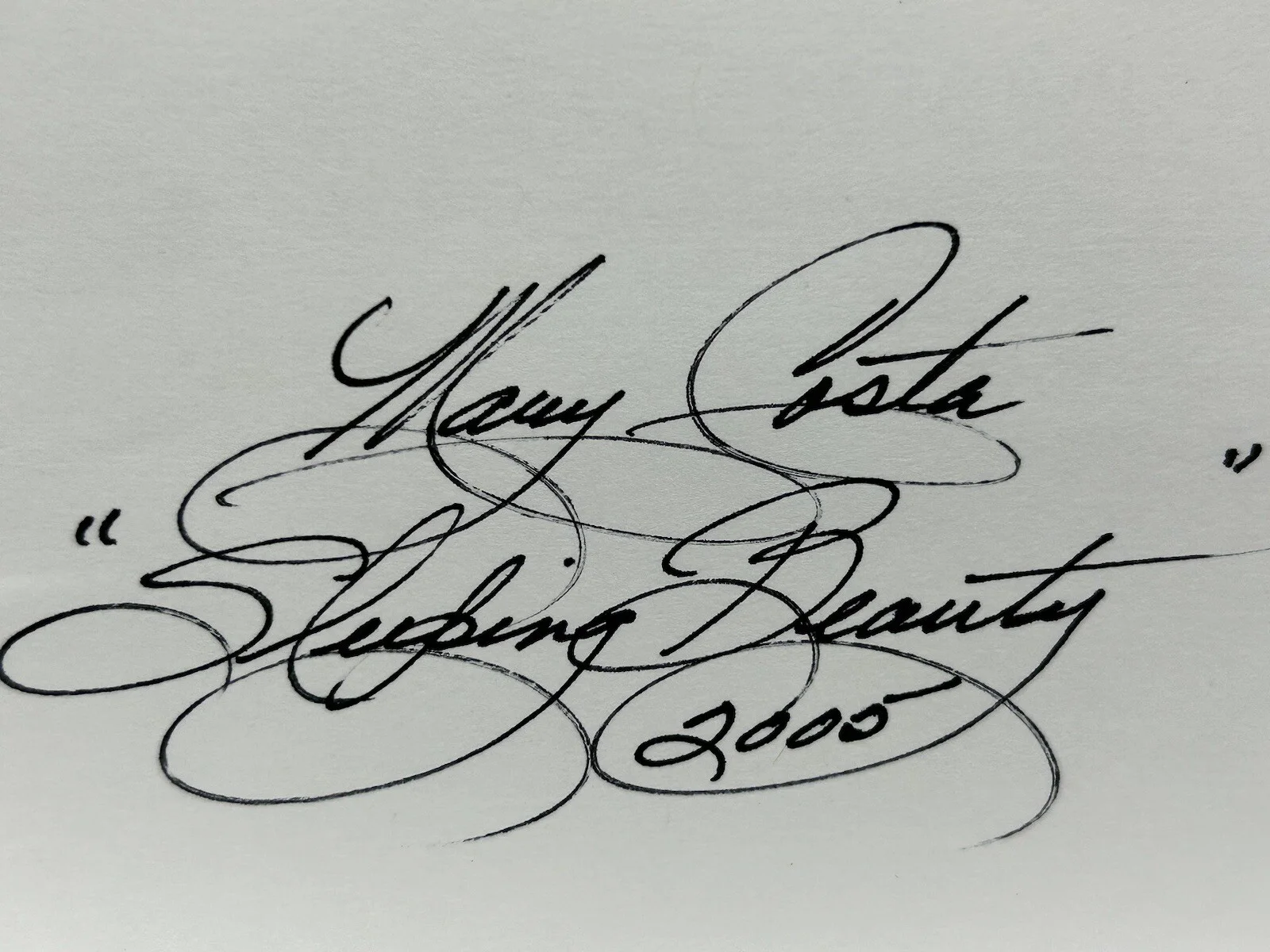 Mary Costa — Mary Costa American Actress Voice Of Sleeping Beauty Signature Index Card Orig, изображение 2