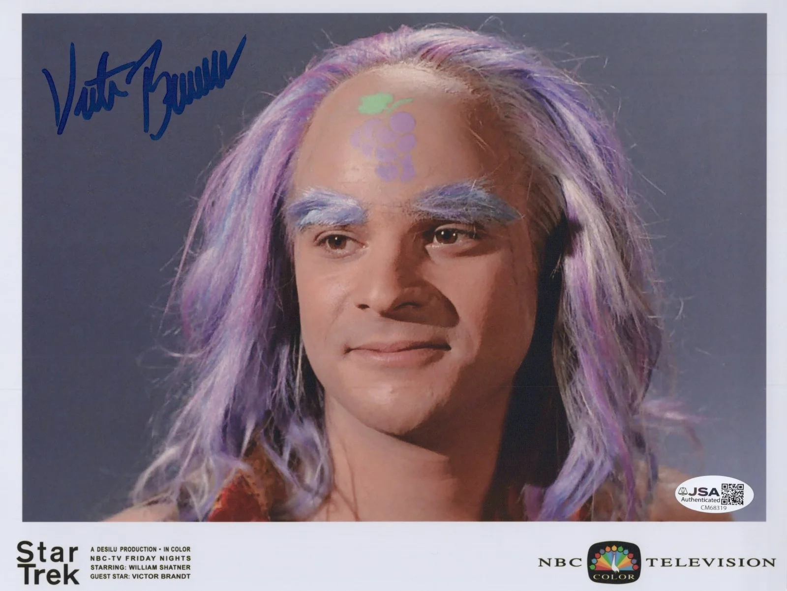 VICTOR BRANDT — VICTOR BRANDT Signed STAR TREK 8x10 Photo WATSON Authentic Autograph JSA COA