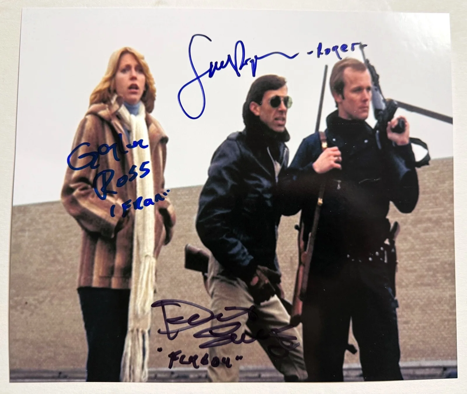Cast — DAWN OF THE DEAD (3) photos cast signed by KEN FOREE, DAVID EMGE, GAYLEN ROSS