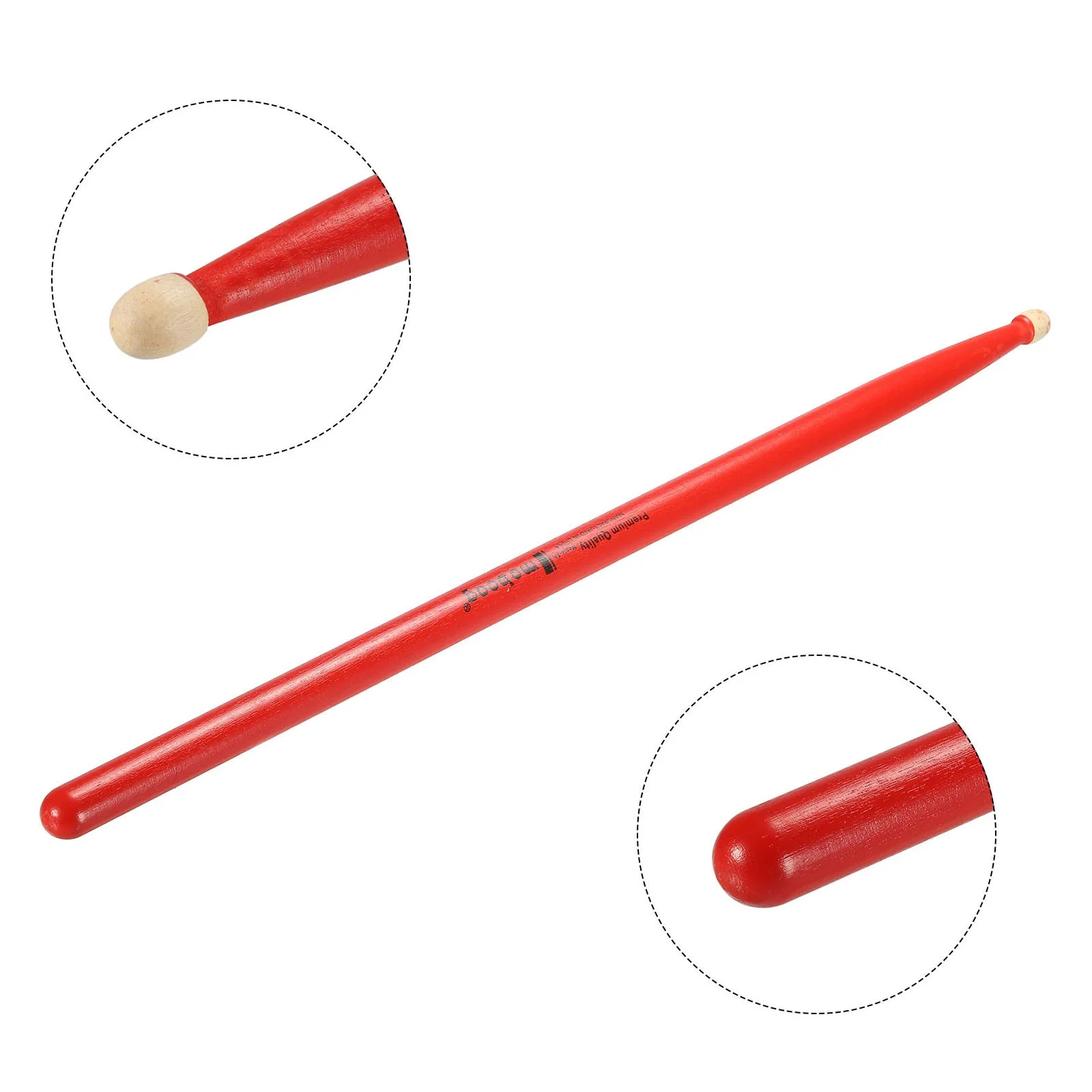 Maple Wood Drumstick Anti Slip Drum Stick 5A Red 1 Pair for Drumming Musical, изображение 4