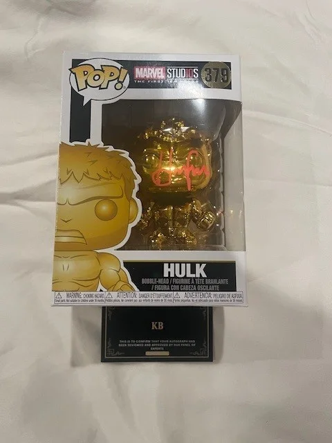 Harrison Ford — HARRISON FORD SIGNED GOLD HULK FUNKO POP – AUTOGRAPHED COLLECTIBLE – COA