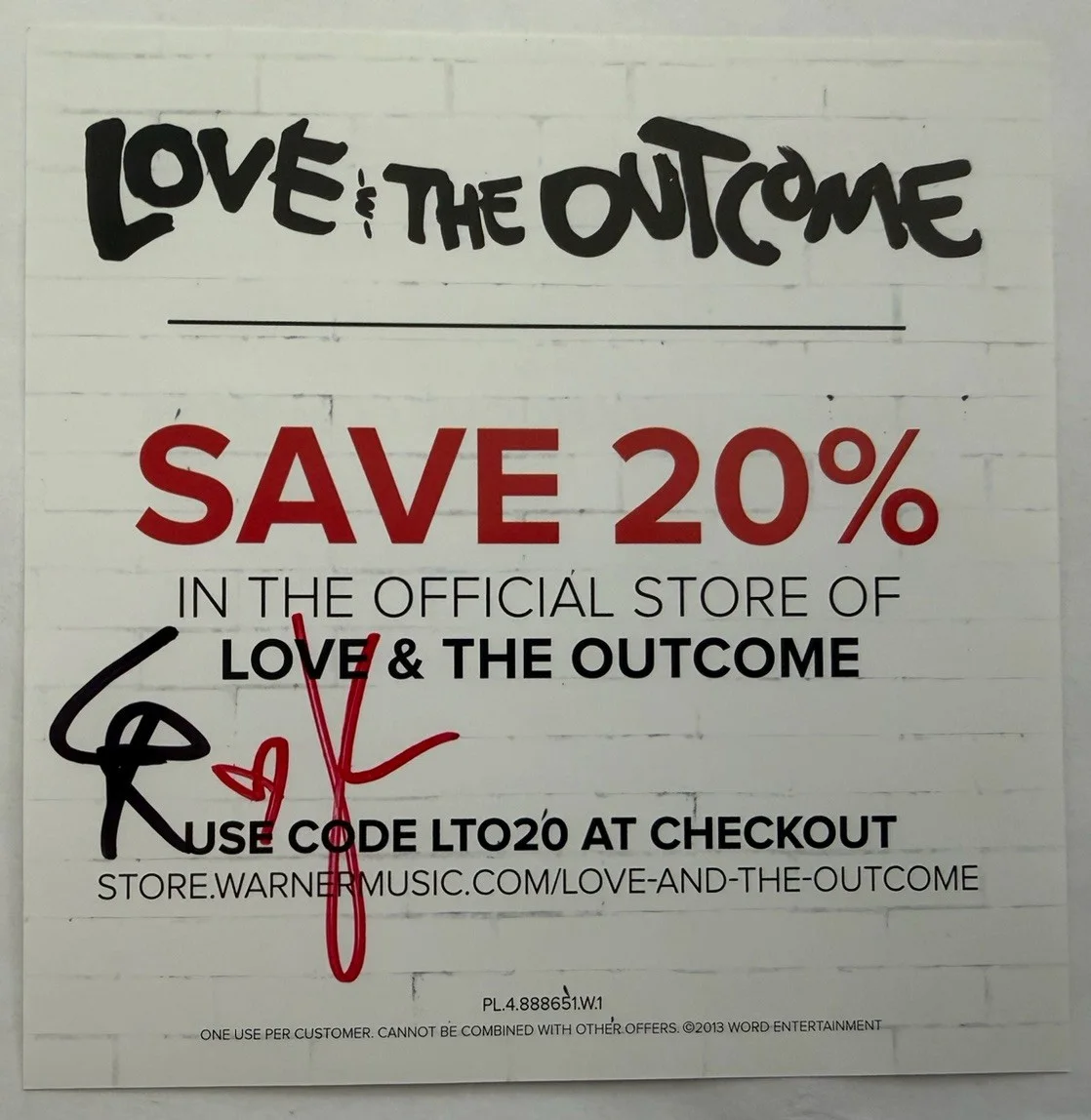 Love & The Outcome Self-titled CD Signed Autographed X3 2013 Word Curb Very Good, изображение 5