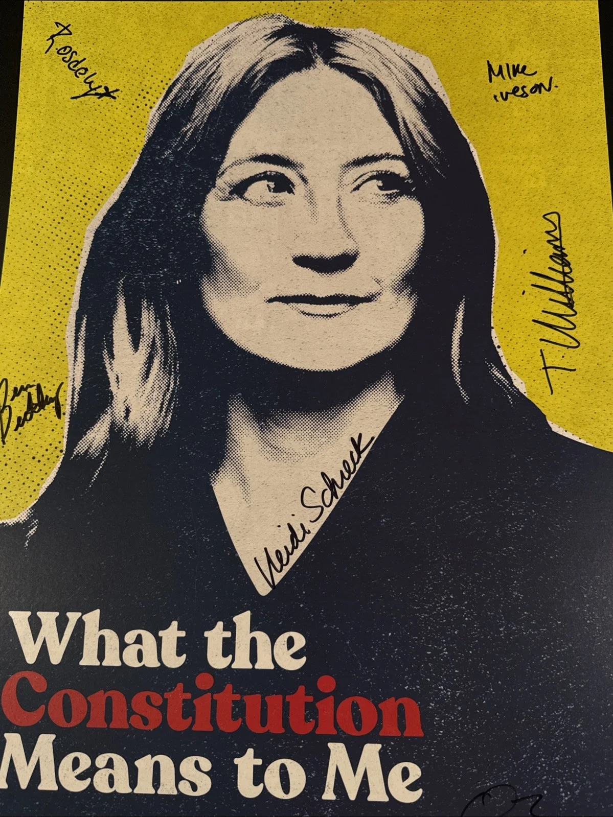 Cast — What The Constitution Means to Me Signed Autographed Cast Window Card, image 2
