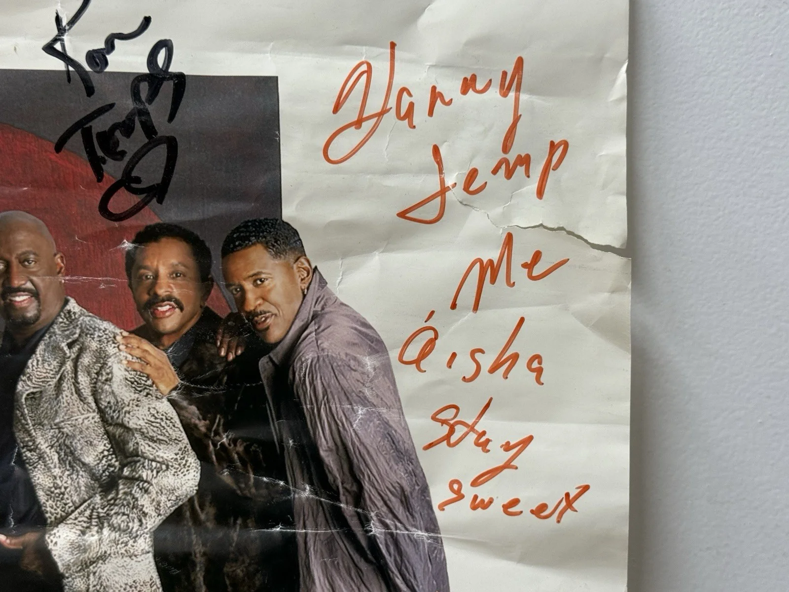 Signed The Temptations Poster Ear-Resistible Motown Autographed Band 2000, image 4