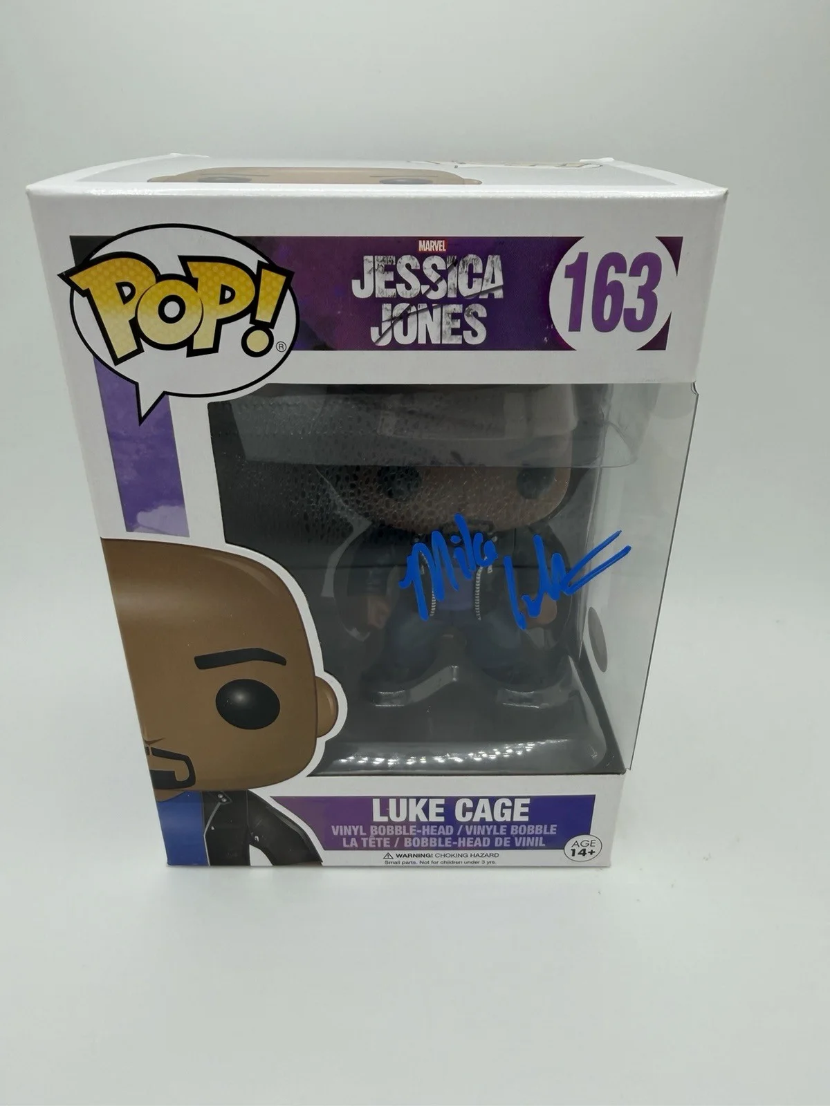 MIKE COLTER SIGNED LUKE CAGE FUNKO POP ‘JESSICA JONES’ MARVEL JSA COA WS, image 2