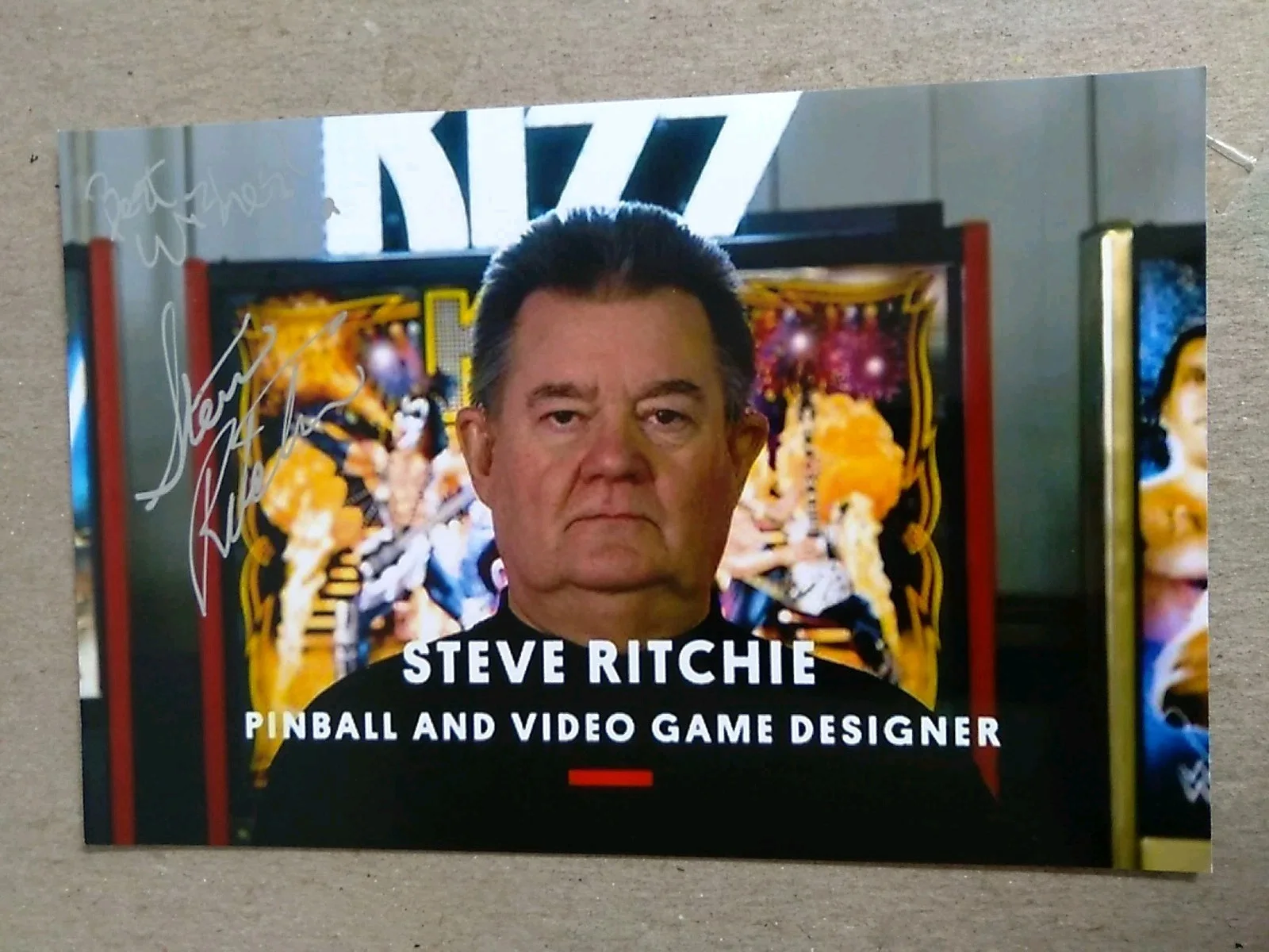 Steve Ritchie American Pinball And Video Game Designer Autographed 6x4 Photo..., изображение 2