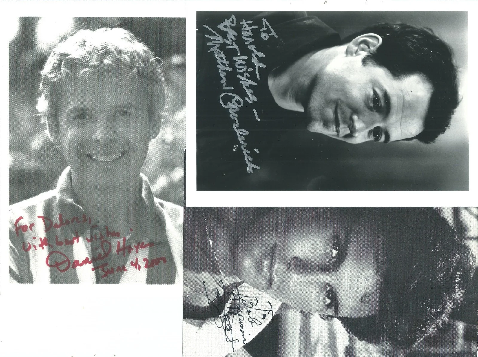 MATTHEW BRODERICK, DON DIAMONT & DANIEL HAYES SIGNED AUTOGRAPH PHOTO LOT, image 2