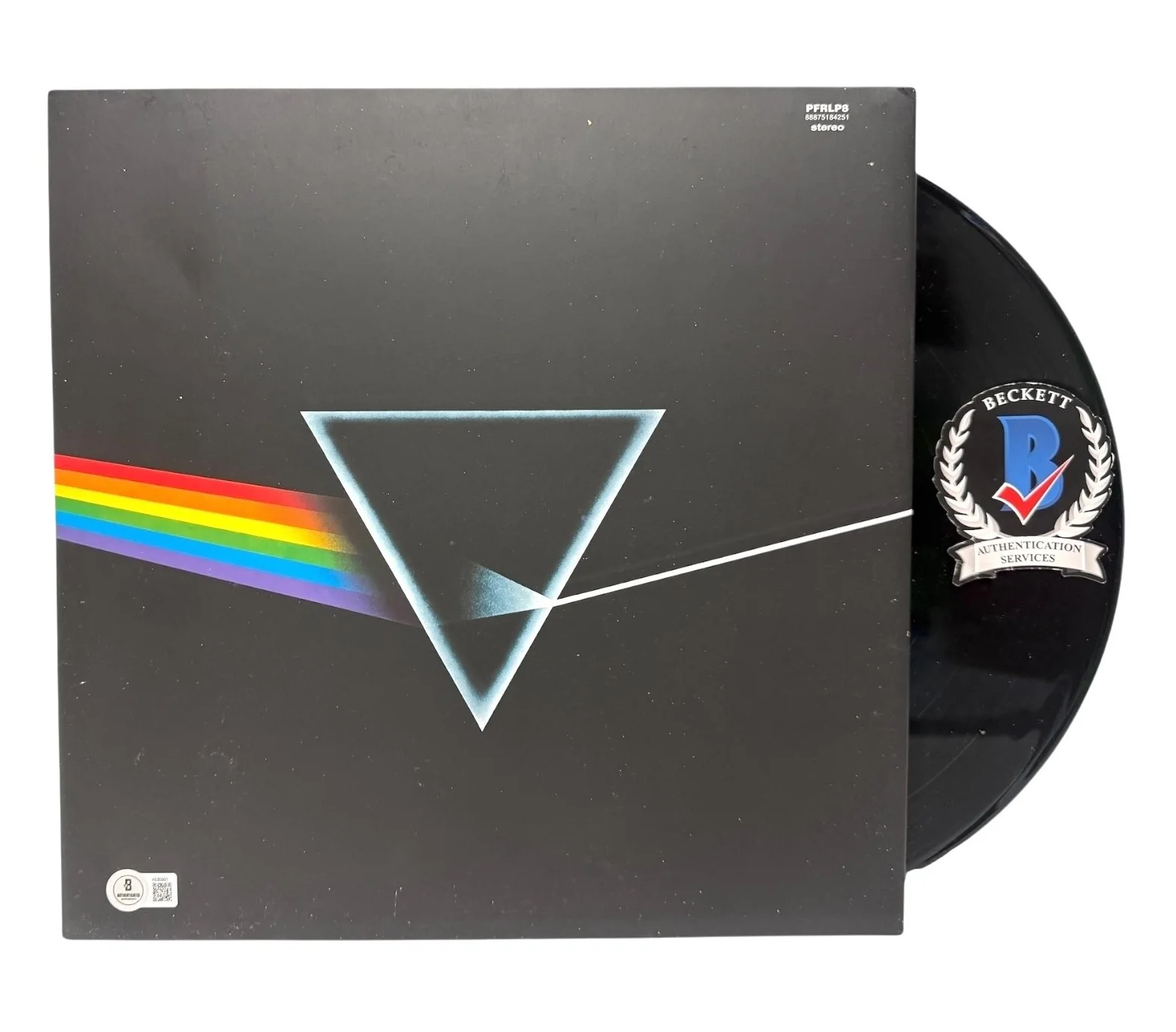 ROGER WATERS SIGNED AUTOGRAPH PINK FLOYD DARK SIDE OF THE MOON VINYL BECKETT BAS, изображение 2