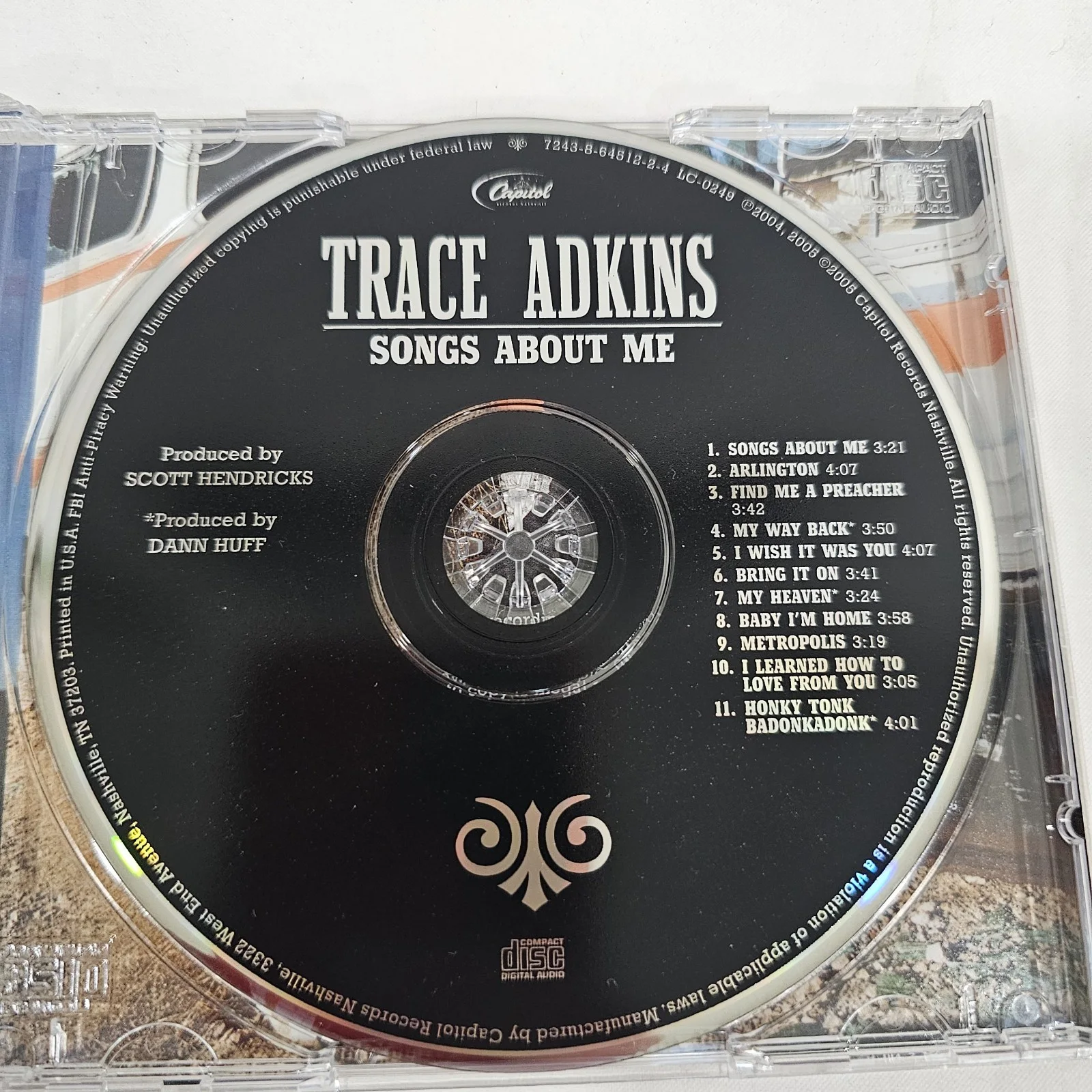 Trace Adkins Signed Cd "Songs About Me", image 3