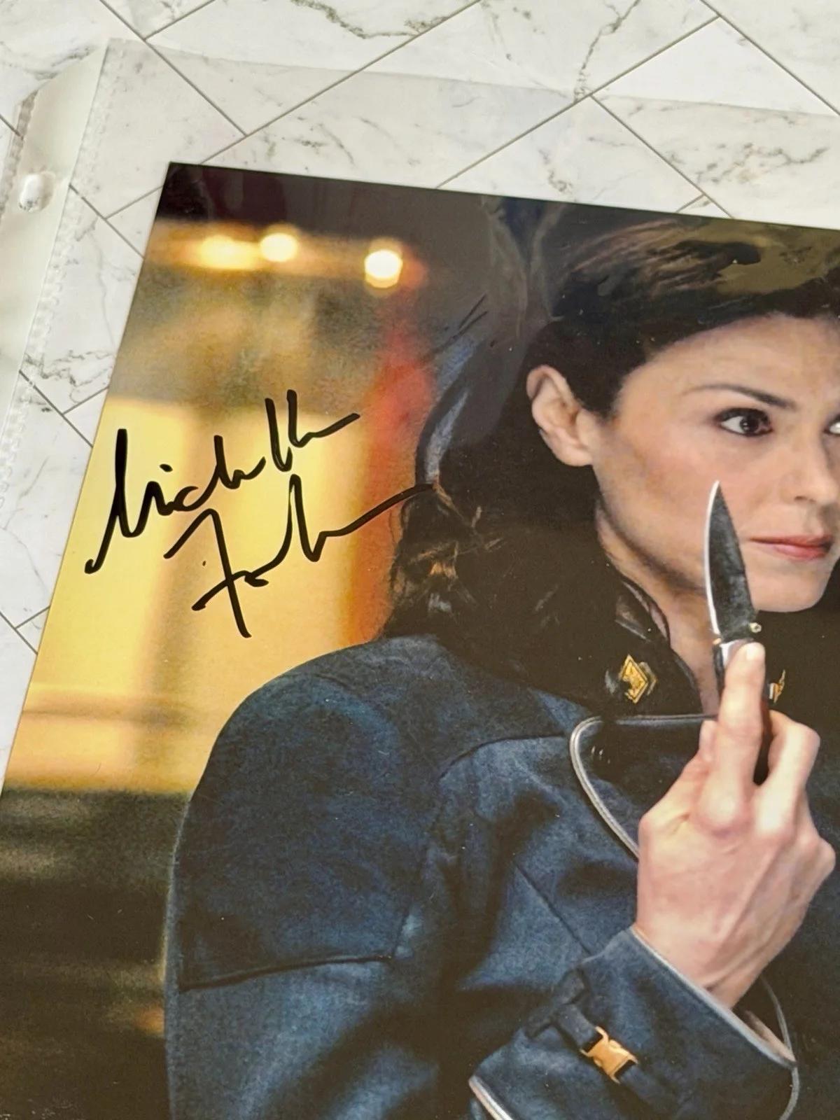 Michelle Forbes — Michelle Forbes Signed Battlestar Galactica 8x10 Photo Autograph Admiral Cain, изображение 2