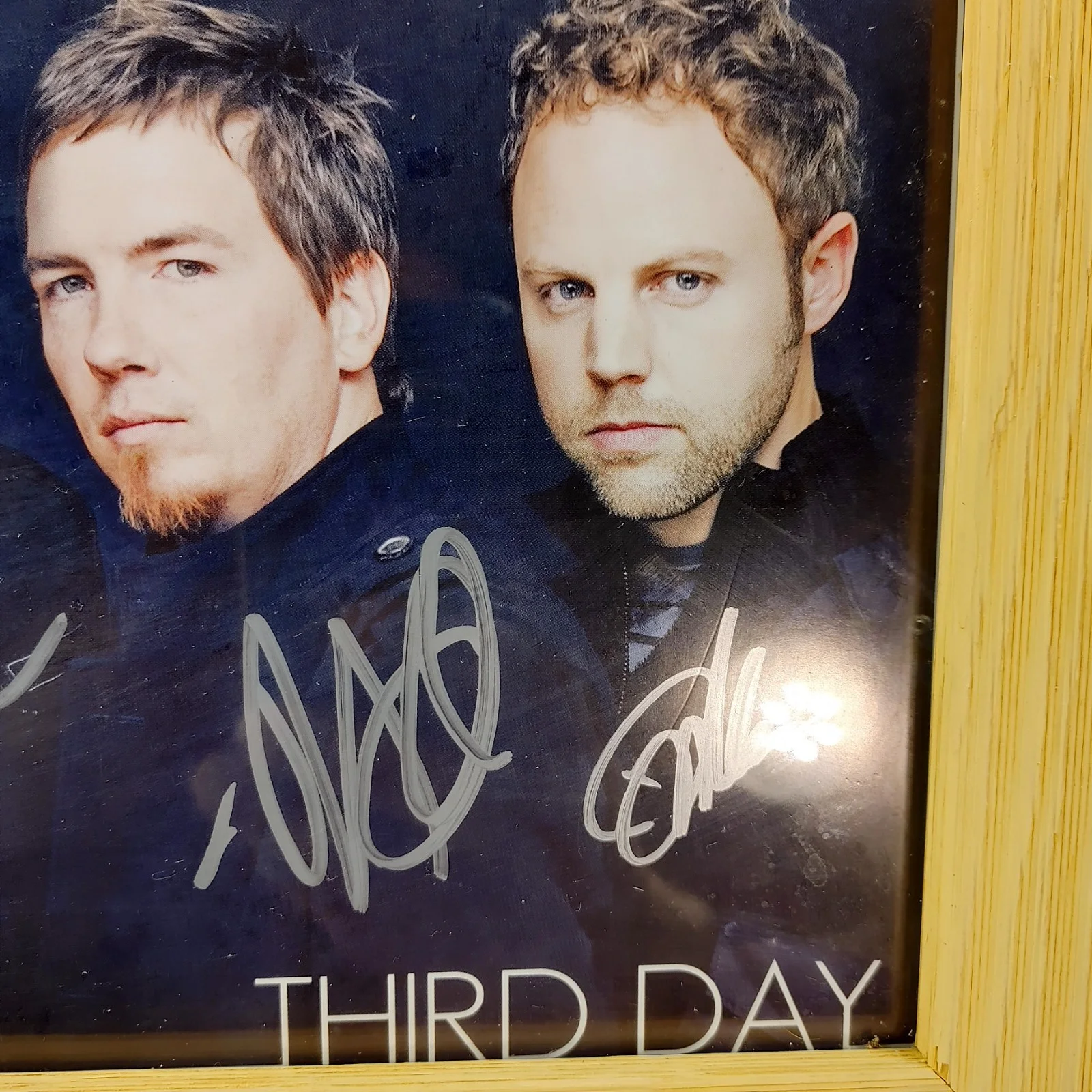 Third Day Autograph Signed 8x10 Framed Photo Mac Powell Mark Lee David Carr Tai, image 3