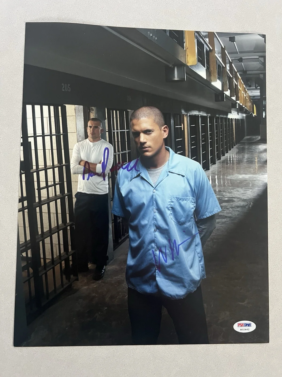 Wentworth Miller — Wentworth Miller and Dominic Purcell autographed signed 11x14 photo PSA/DNA coa