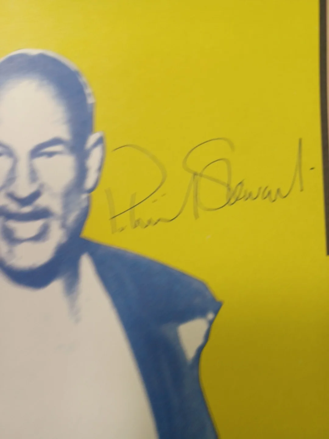 Patrick Stewart — Patrick Stewart SIGNED The Tempest Orig Poster 1995 Shakespeare Festival, image 2