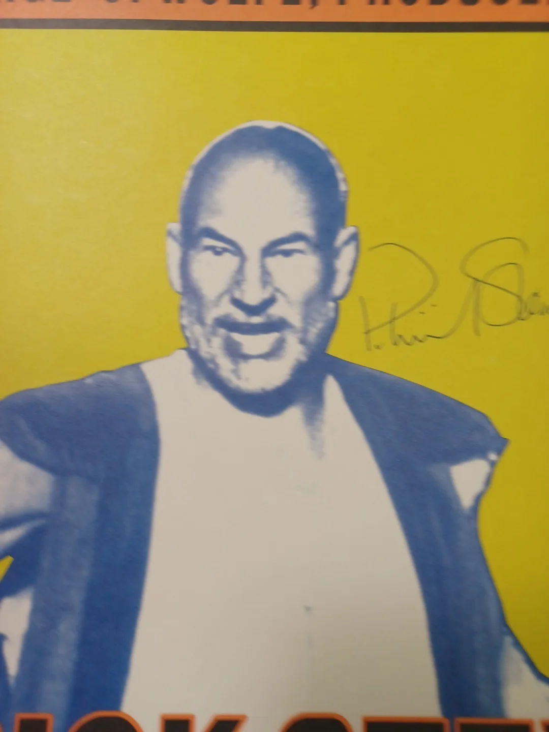Patrick Stewart — Patrick Stewart SIGNED The Tempest Orig Poster 1995 Shakespeare Festival, image 3