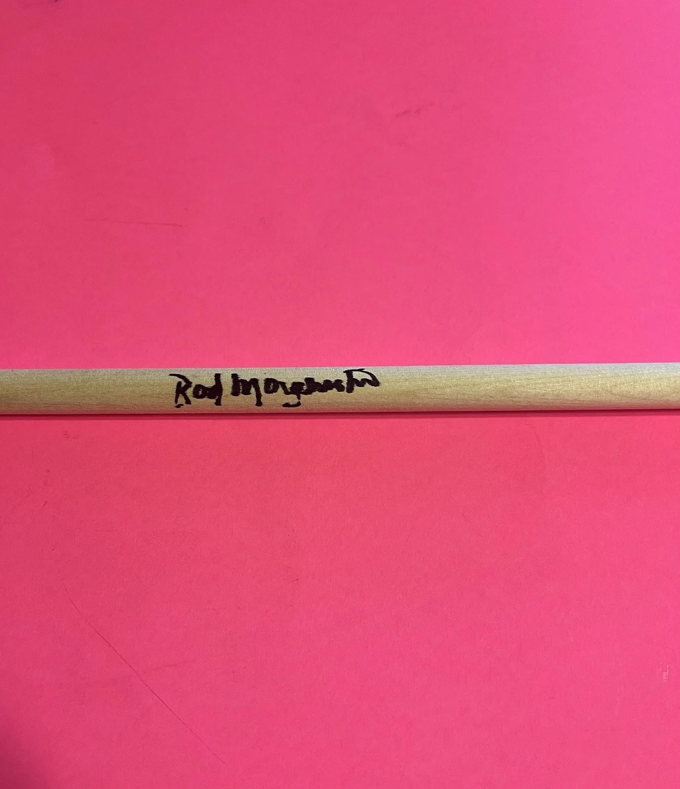 ROD MORGENSTEIN WINGER DIXIE DREGGS AUTOGRAPHED SIGNED DRUMSTICK *EXACT PROOF*, image 2