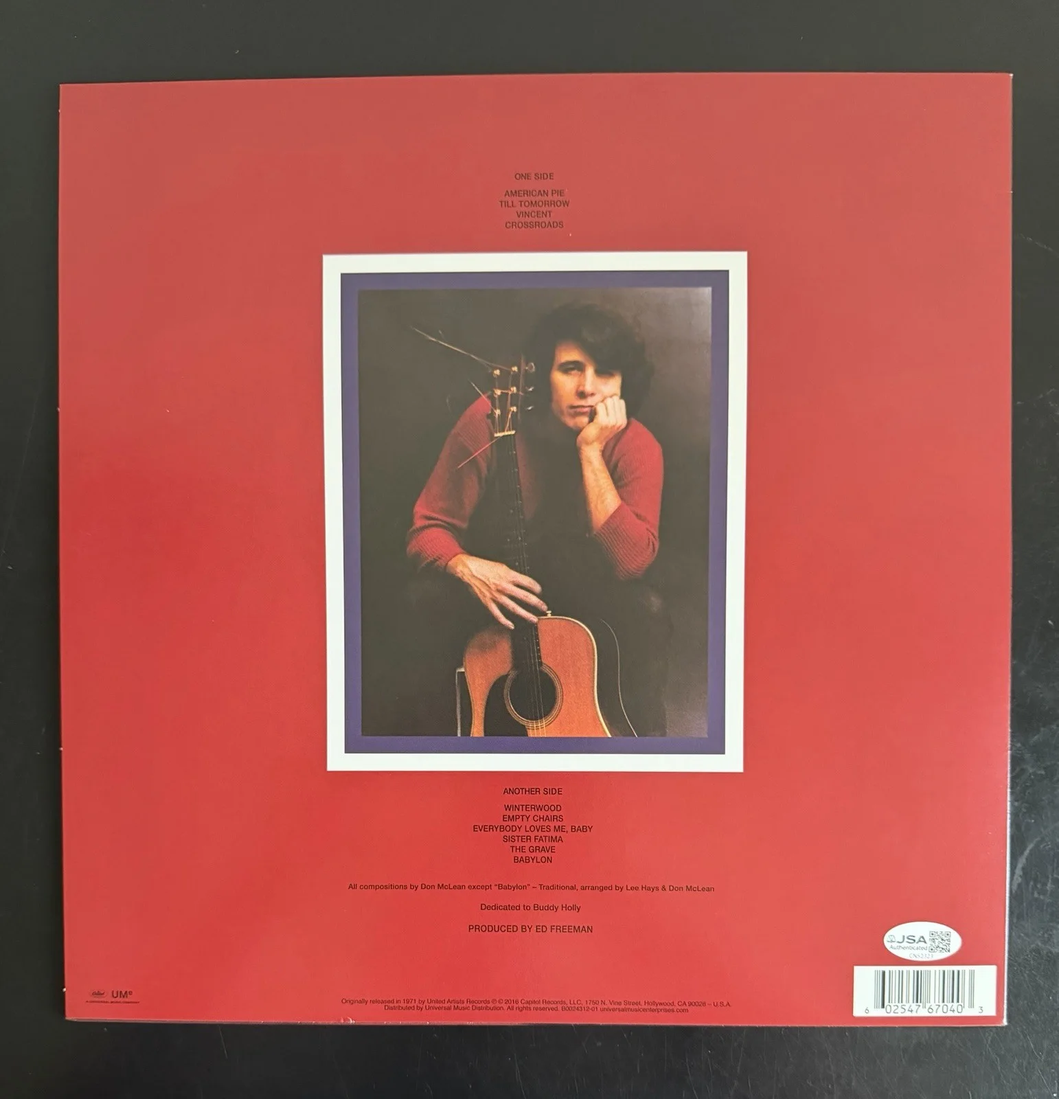 DON MCLEAN SIGNED ‘AMERICAN PIE’ VINYL RECORD ALBUM LP JSA COA, изображение 4