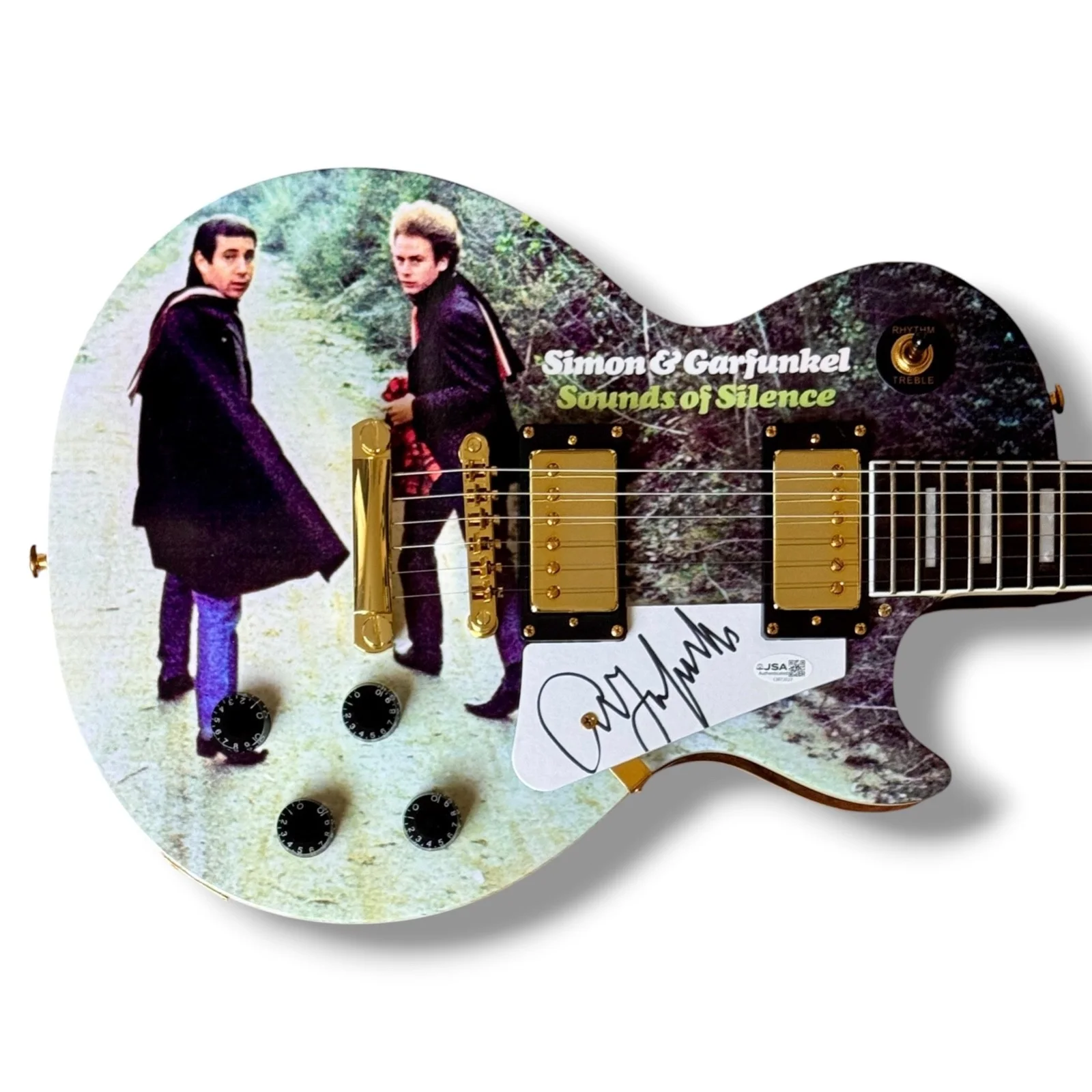 Simon & Garfunkel Signed Guitar Custom Set of 2 JSA COA Paul Simon Art Garfunkel, изображение 3