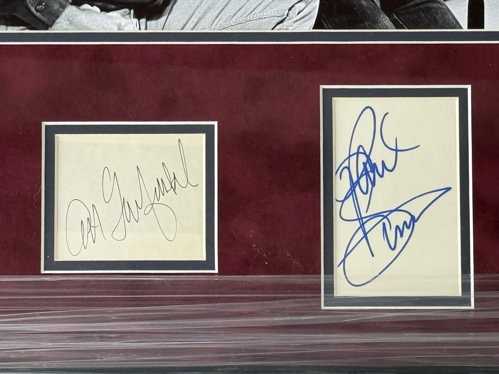 Simon & Garfunkel Signed Autographed Cuts The Sound Of Silence Framed JSA, изображение 2