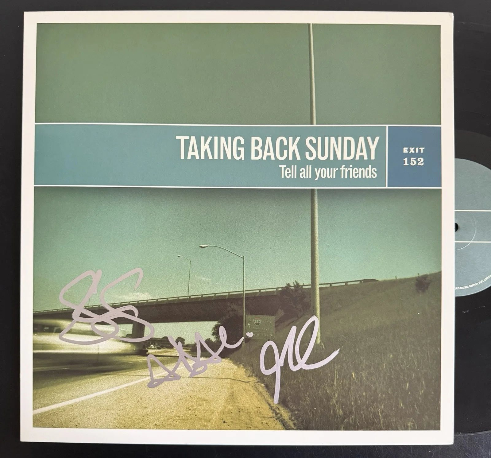 TAKING BACK SUNDAY BAND SIGNED TELL ALL YOUR FRIENDS VINYL RECORD ALBUM JSA COA, изображение 2