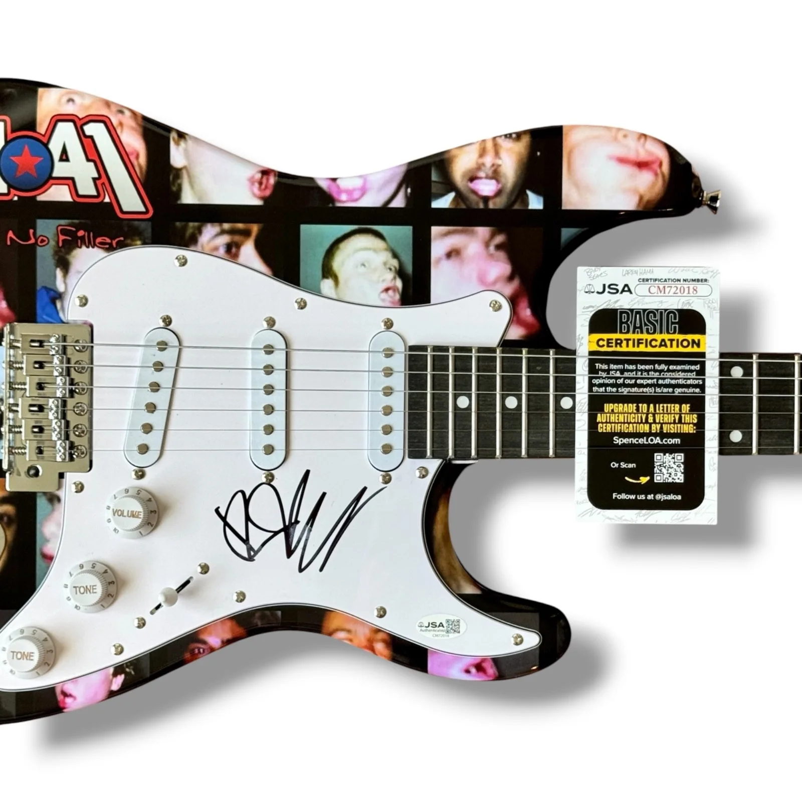 Deryck Whibley Signed Guitar Custom Graphics JSA COA Sum 41 All Killer No Filler, image 2