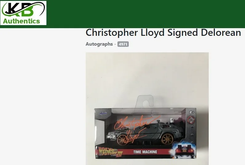 Christopher Lloyd — CHRISTOPHER LLOYD SIGNED DELOREAN TIME MACHINE (COA), image 3