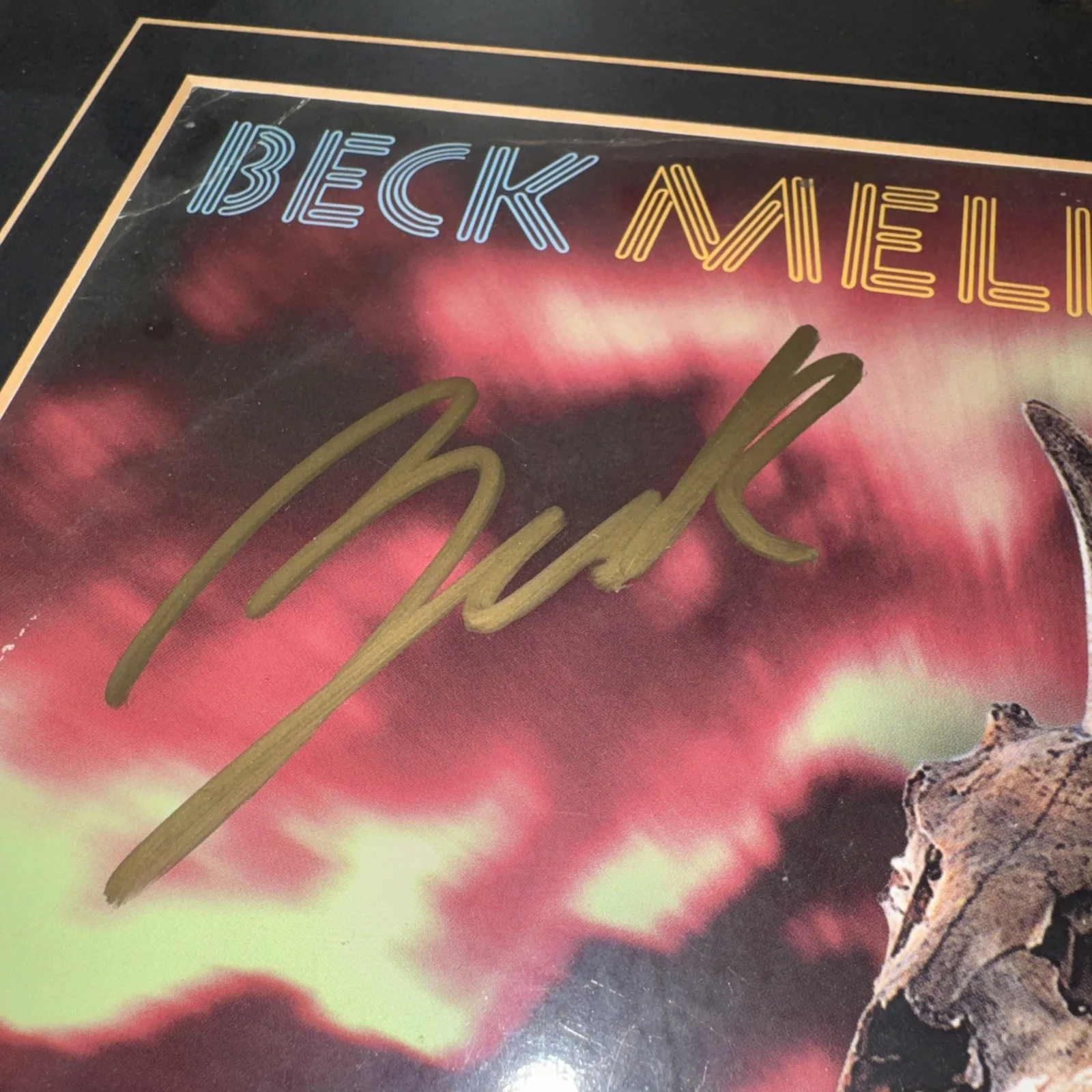 Beck Hansen Signed Vinyl Album BECK Mellow Gold With Proof With Frame, image 3
