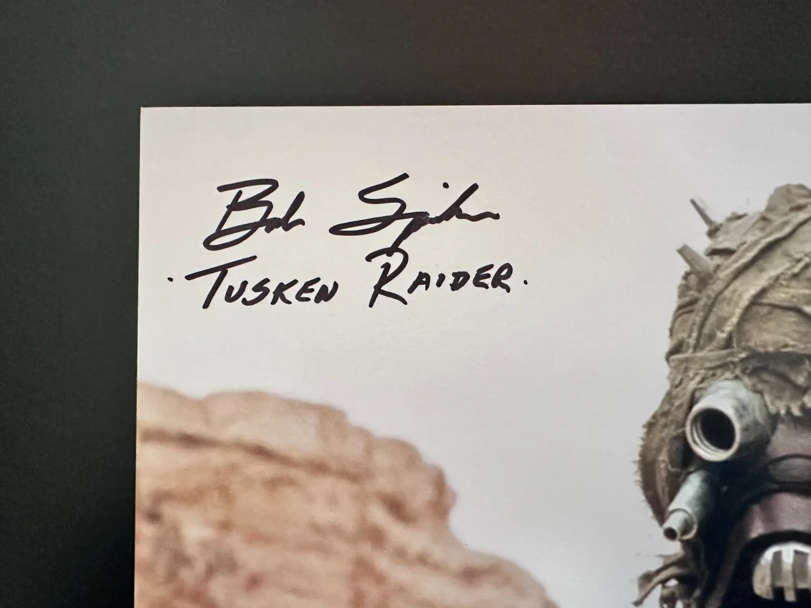 Bob Spiker — Tusken Raider Dual-Signed 8x10 Star Wars EpIV Autograph Spiker & Fernandes [a], изображение 2