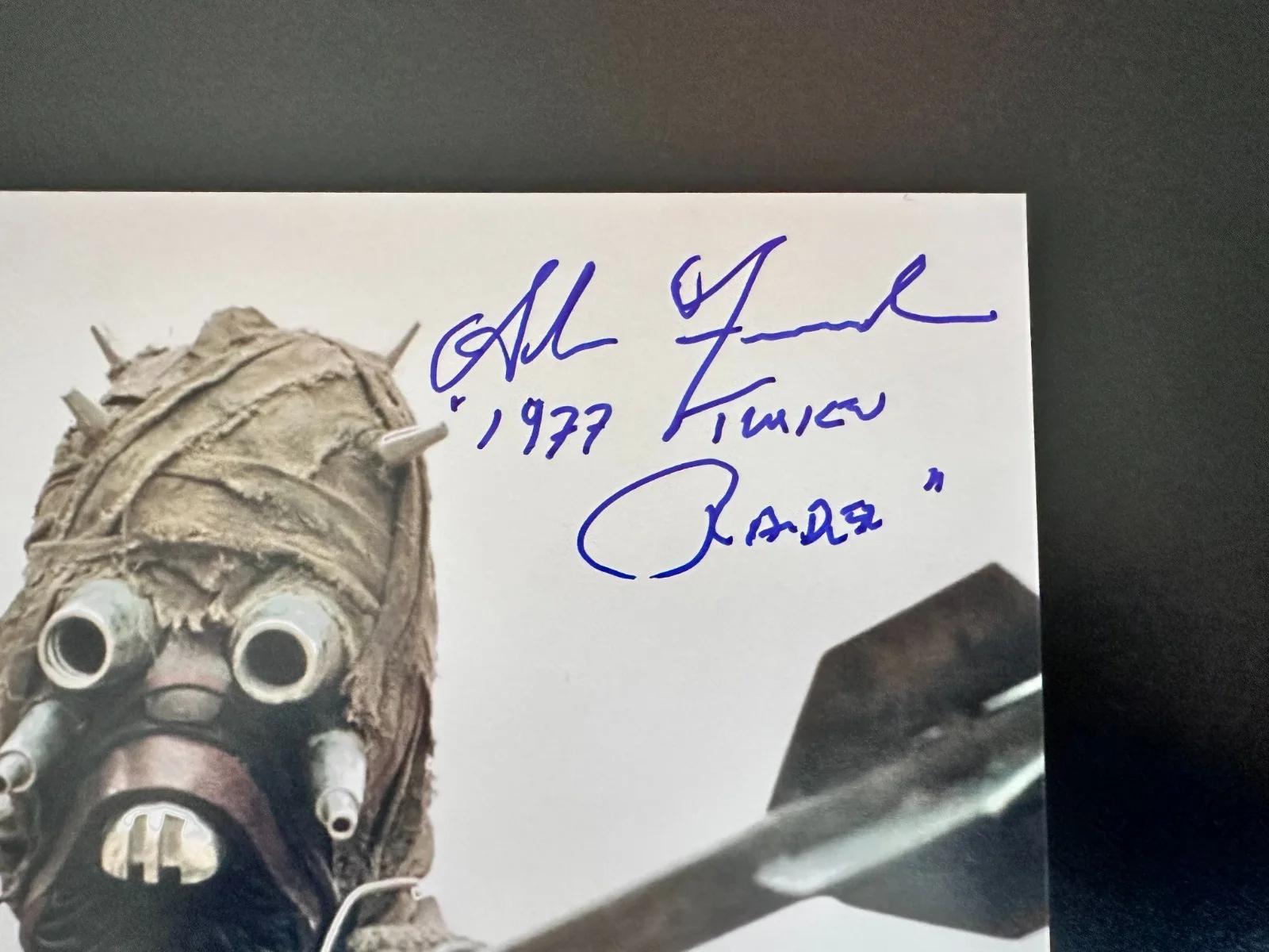 Bob Spiker — Tusken Raider Dual-Signed 8x10 Star Wars EpIV Autograph Spiker & Fernandes [a], изображение 3