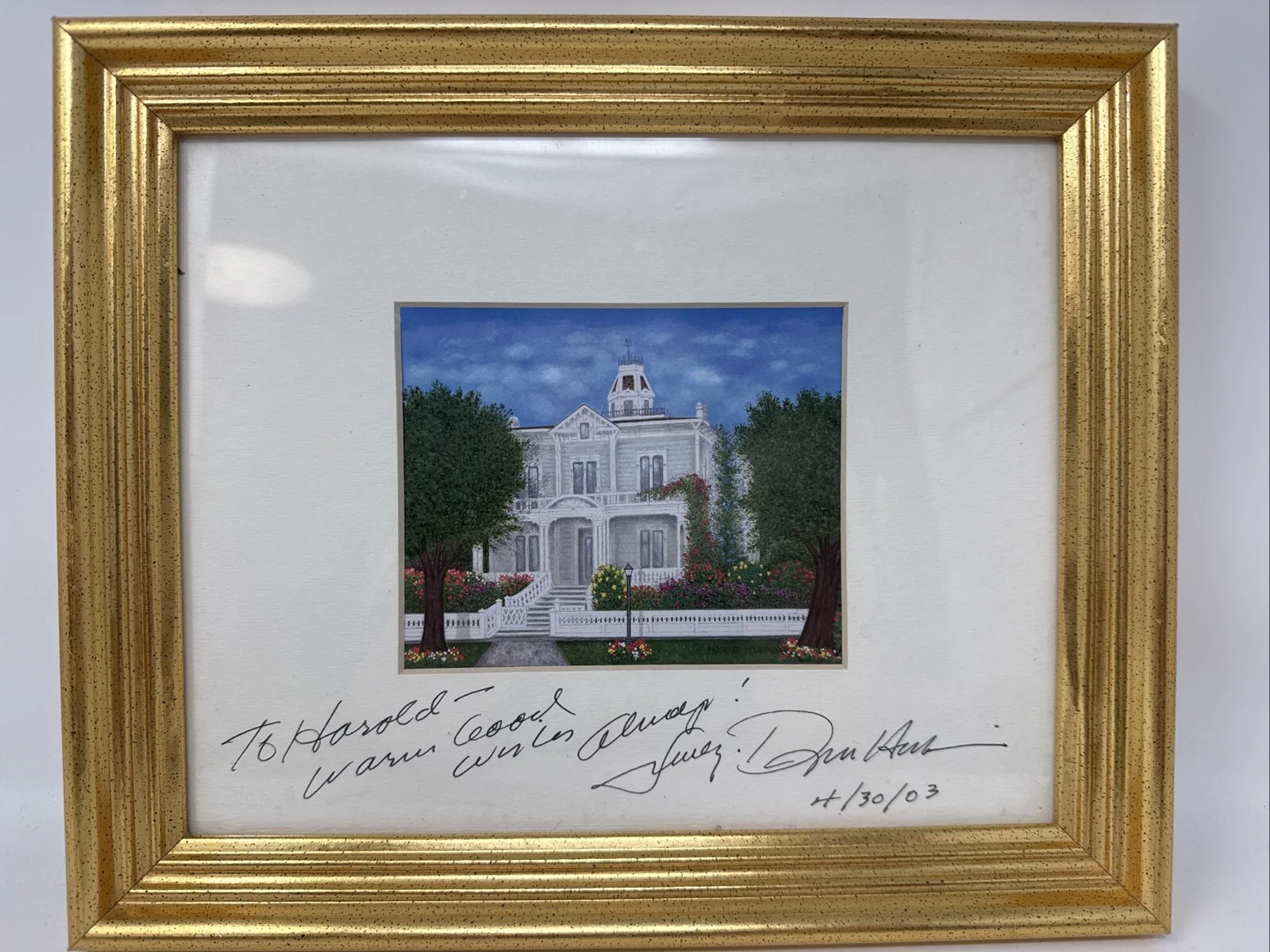 Dwayne Hickman — Dwayne Hickman Aka Dobie Gillis Framed art Print With autograph McHenry Mansion