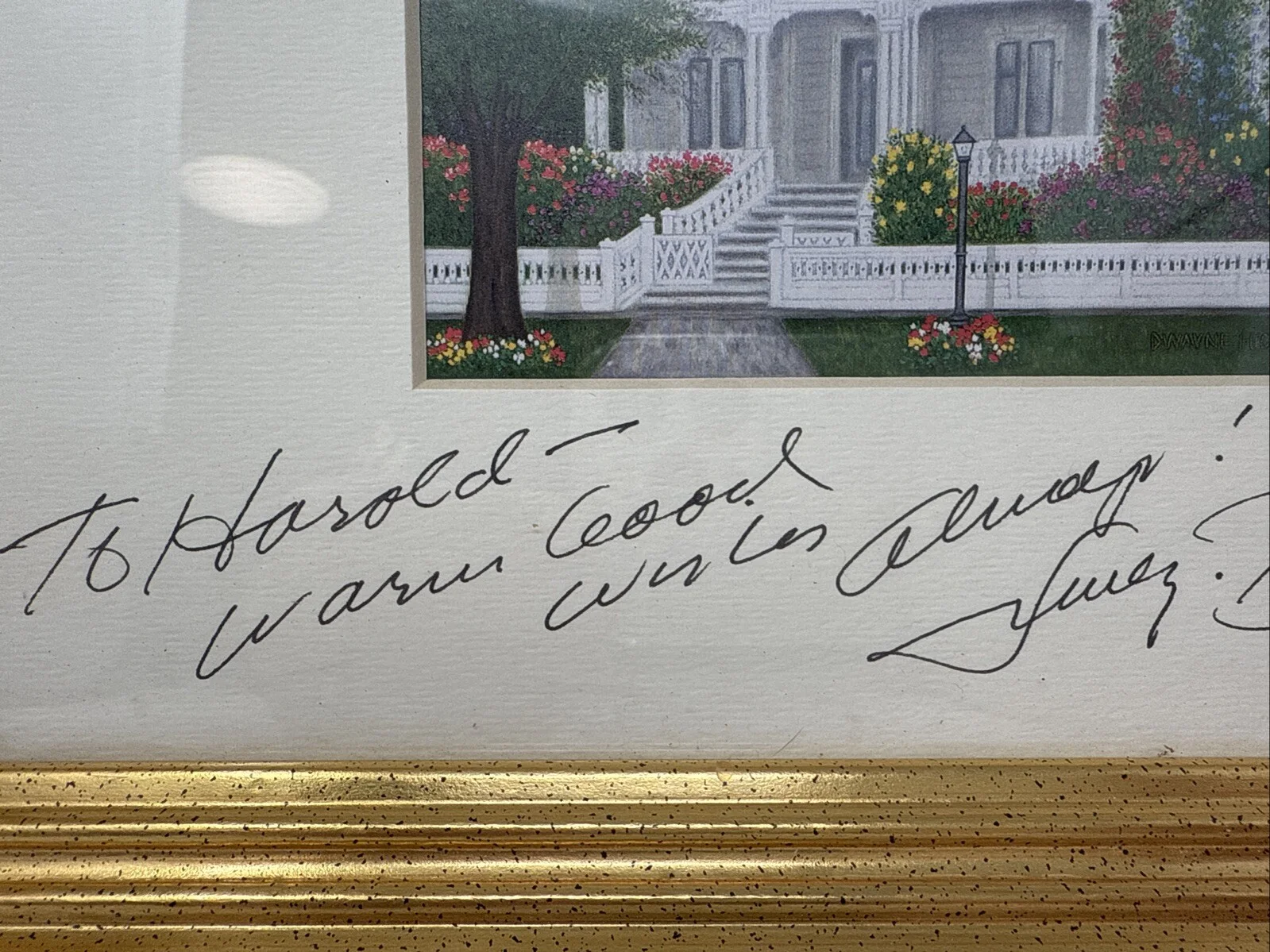 Dwayne Hickman — Dwayne Hickman Aka Dobie Gillis Framed art Print With autograph McHenry Mansion, изображение 4