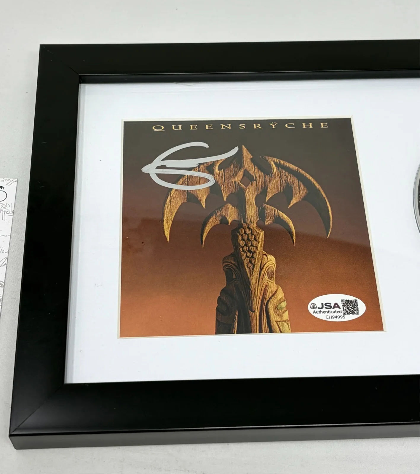 Geoff Tate signed Queensryche Empire Framed CD Cover JSA COA, image 2