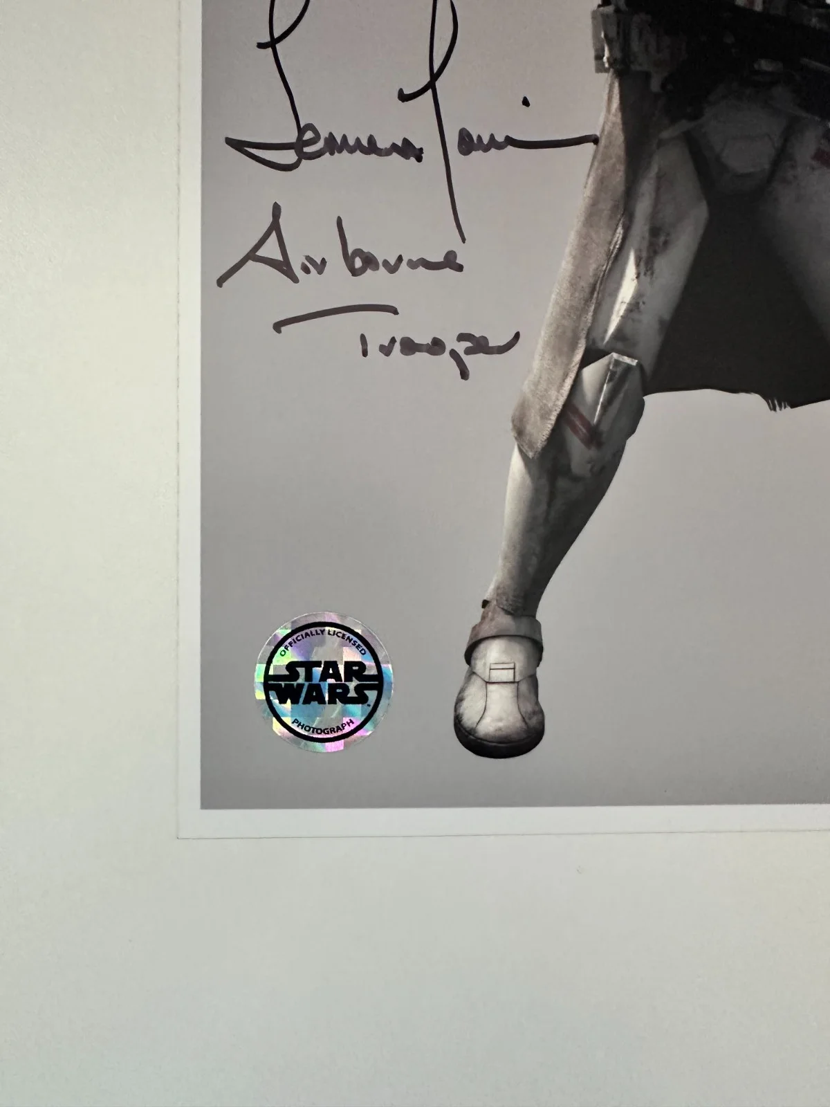 Temuera Morrison — Temuera Morrison Signed OPX 8x10 Star Wars EpIII Airborne Trooper Autograph, изображение 5
