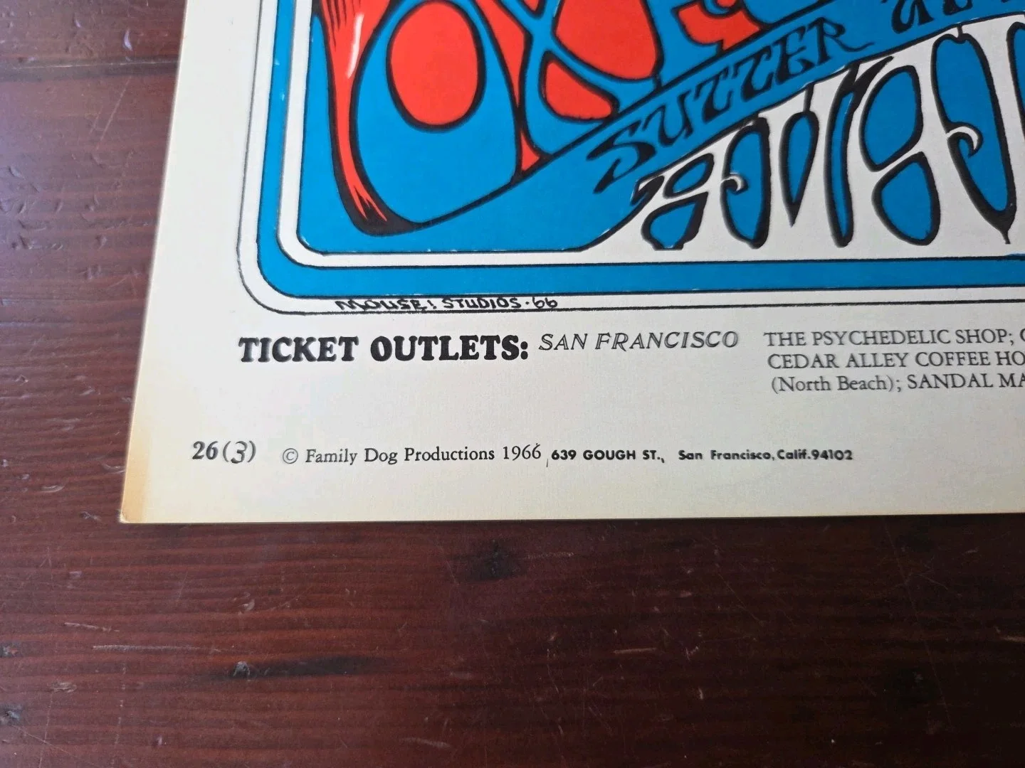 GRATEFUL DEAD Poster FD -26 (3) Skull & Roses 1966 Mouse Studios High Grade, image 2