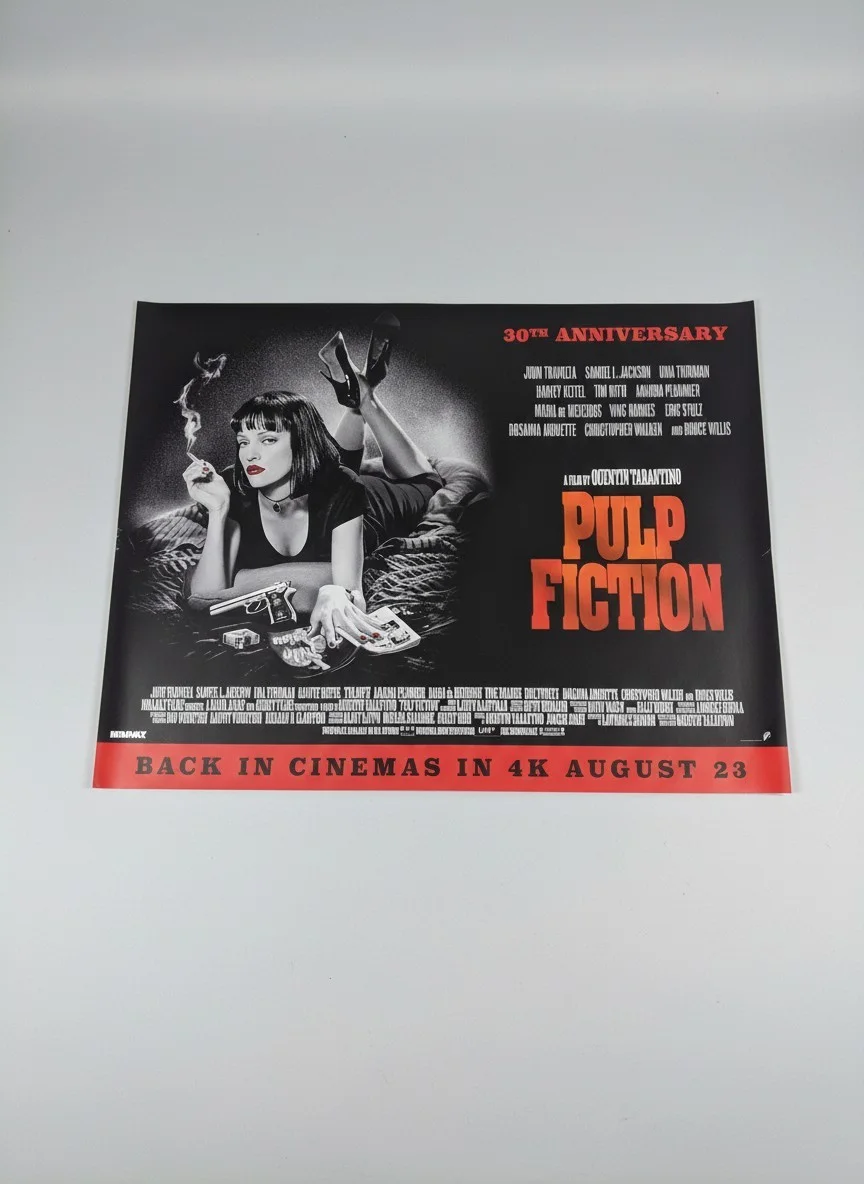 Pulp Fiction 30th Anniversary Quad Poster U.K. Cinema, image 2