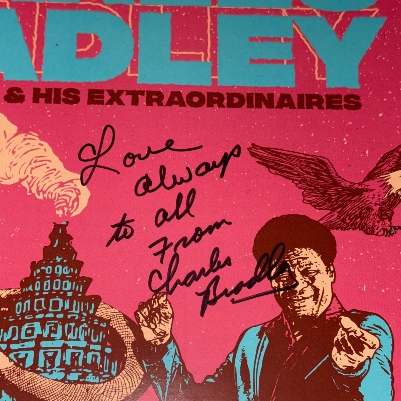 Rare CHARLES BRADLEY SIGNED CONCERT POSTER House Of Vans CHICAGO 2017 Soul Music, изображение 2