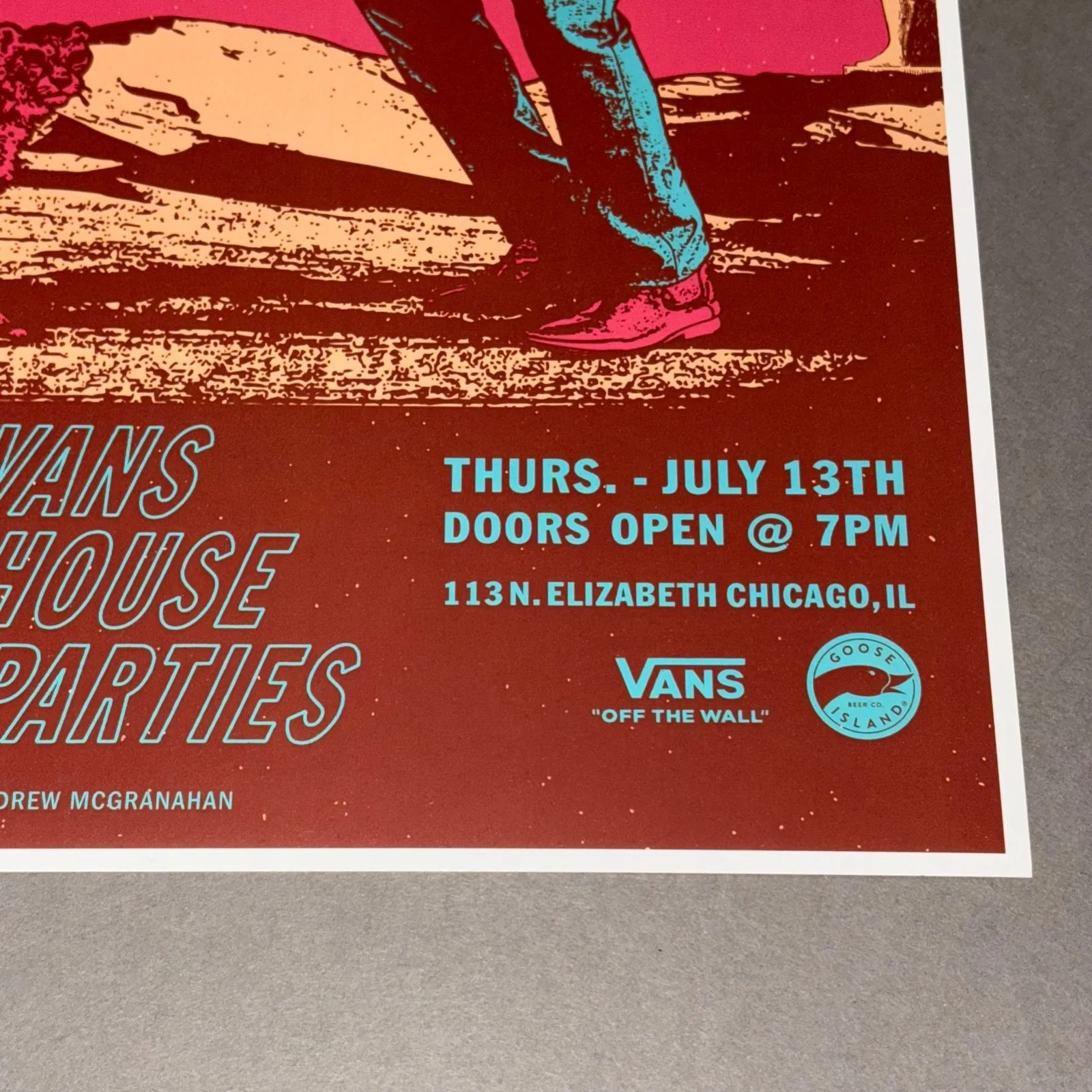 Rare CHARLES BRADLEY SIGNED CONCERT POSTER House Of Vans CHICAGO 2017 Soul Music, изображение 3