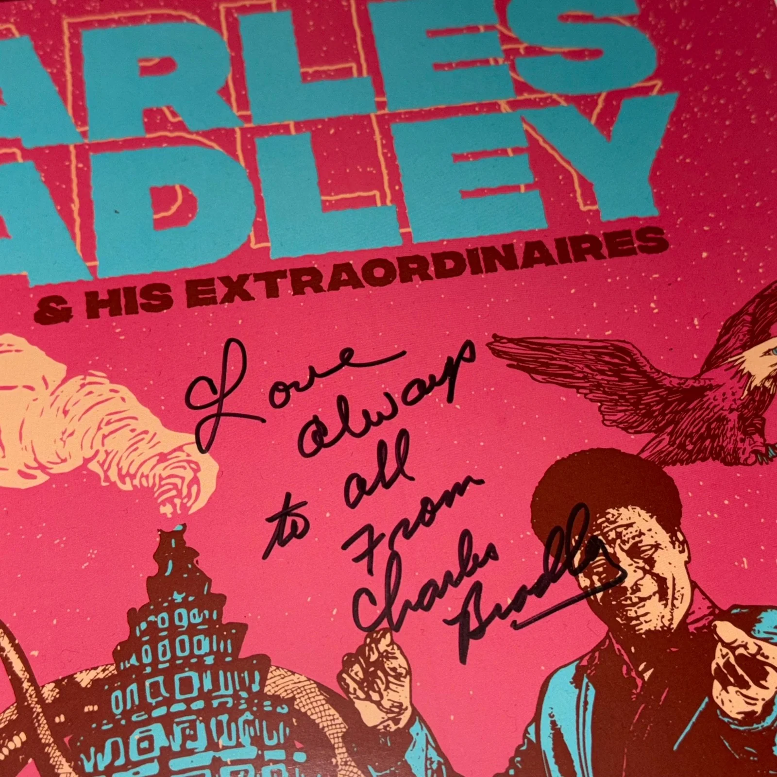 Rare CHARLES BRADLEY SIGNED CONCERT POSTER House Of Vans CHICAGO 2017 Soul Music, изображение 5