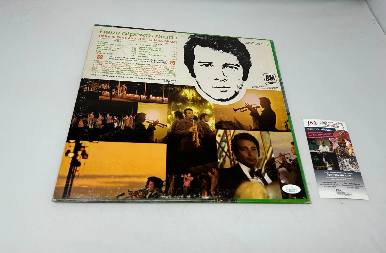 Herb Alpert signed Ninth Album JSA COA, image 2