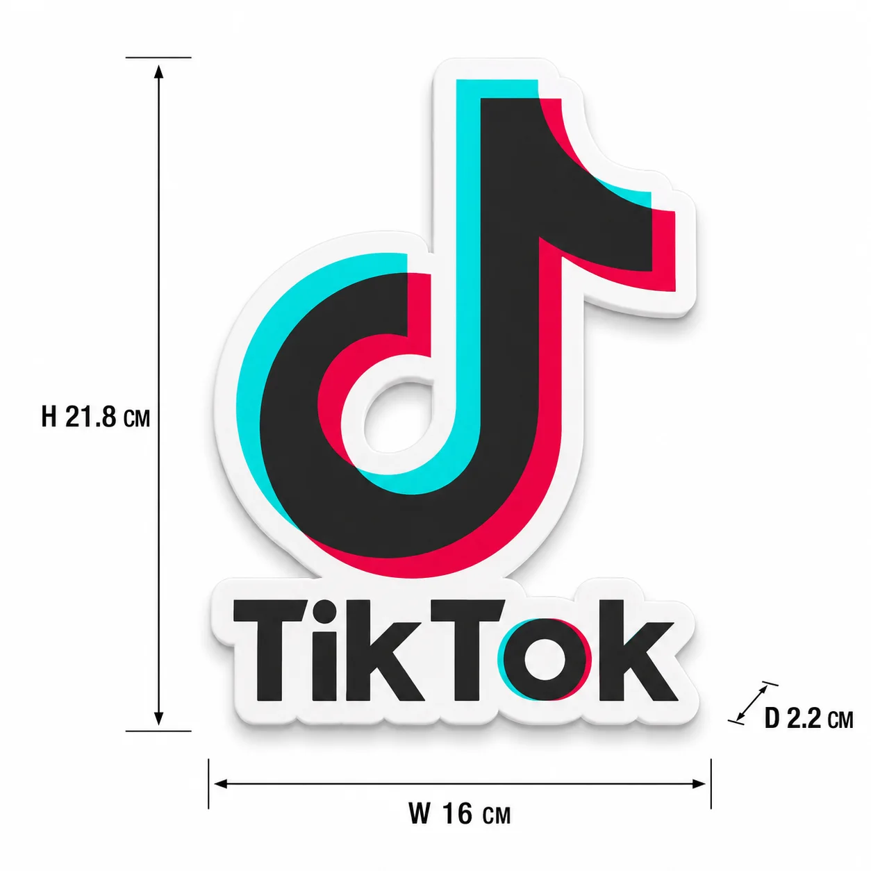 TikTok Inspired 3D Plaque Sign – Wall Mounted or Freestanding Display, изображение 2