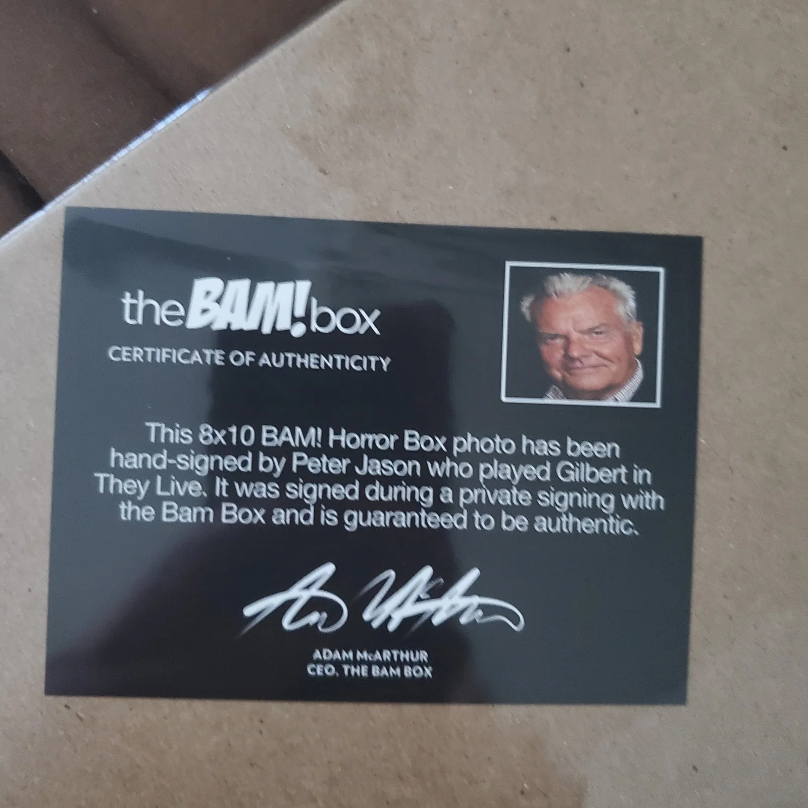 Peter Jason signed They Live 8x10 photo Bam Box Authentication, image 2