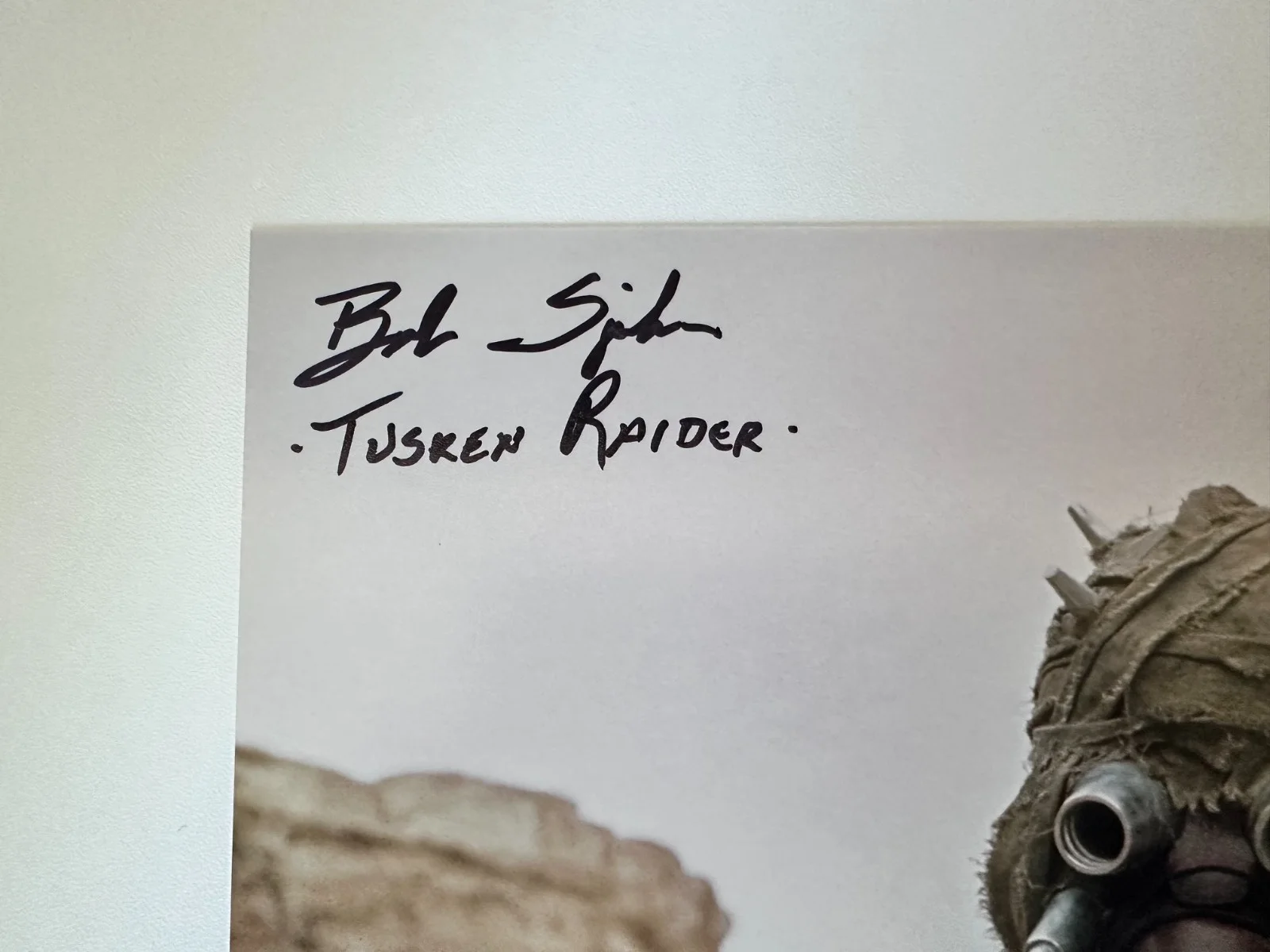 Bob Spiker — Tusken Raider Dual-Signed TOPPS 8x10 Star Wars EpIV Autograph Spiker & Fernandes, изображение 4