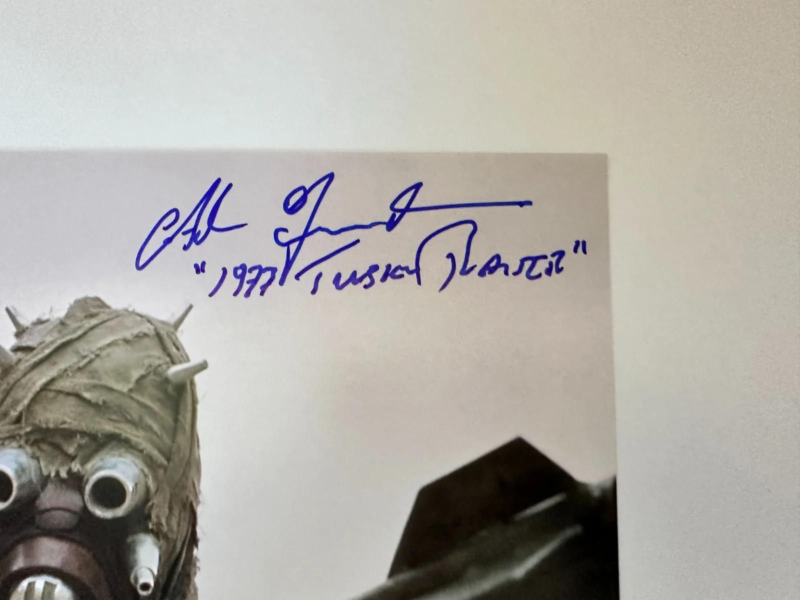 Bob Spiker — Tusken Raider Dual-Signed TOPPS 8x10 Star Wars EpIV Autograph Spiker & Fernandes, изображение 5