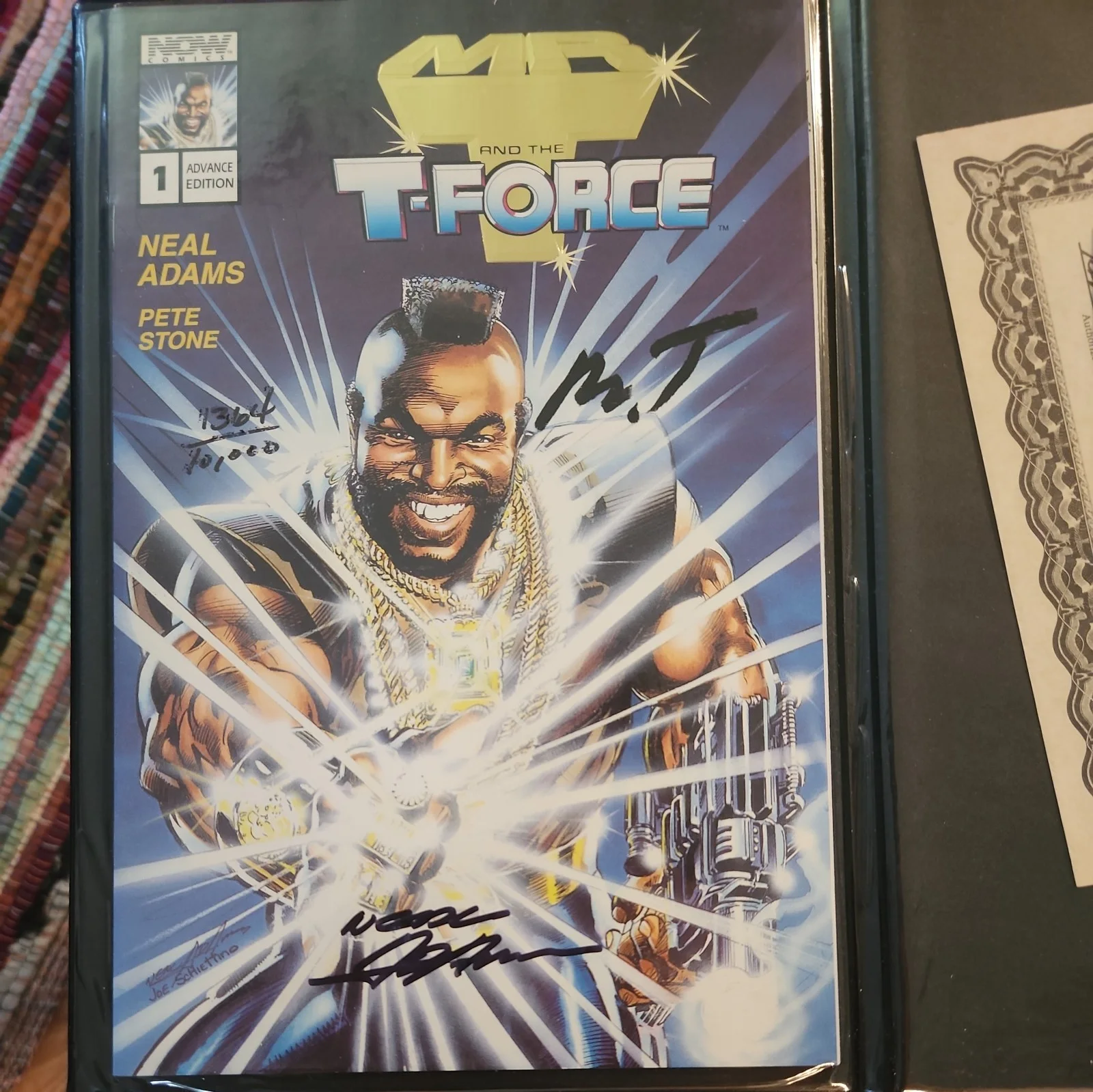 A star — MR T T-Force Comic Book Set Signed Autographed 1364 of 10000, изображение 2