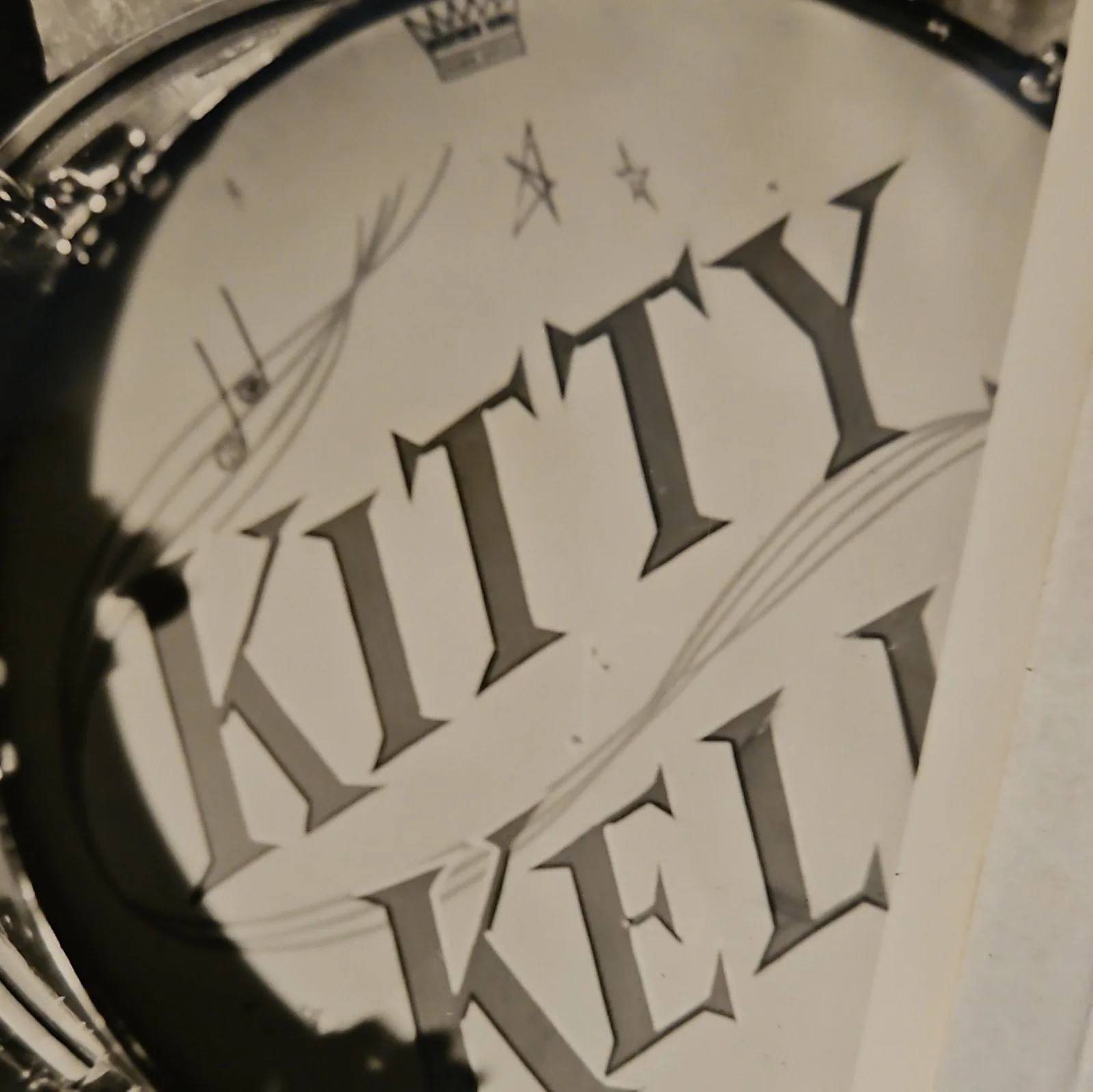 Kitty Kelly and her escorts. Kitty Kelly Autographed. photograph. Female drummer, изображение 3