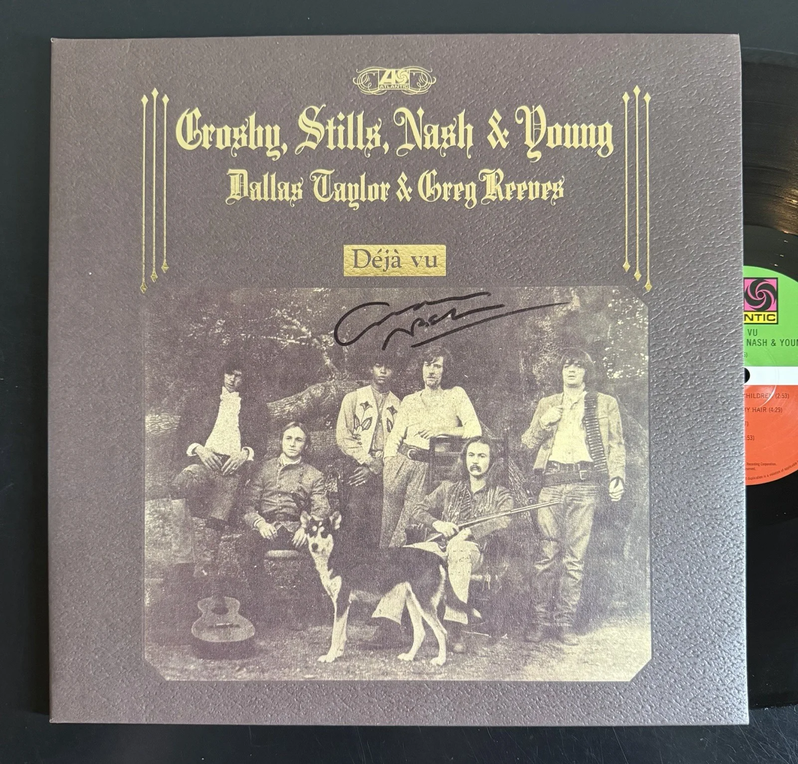 GRAHAM NASH SIGNED DEJA VU VINYL RECORD LP ‘CROSBY, STILLS, NASH & YOUNG’ JSA, изображение 2