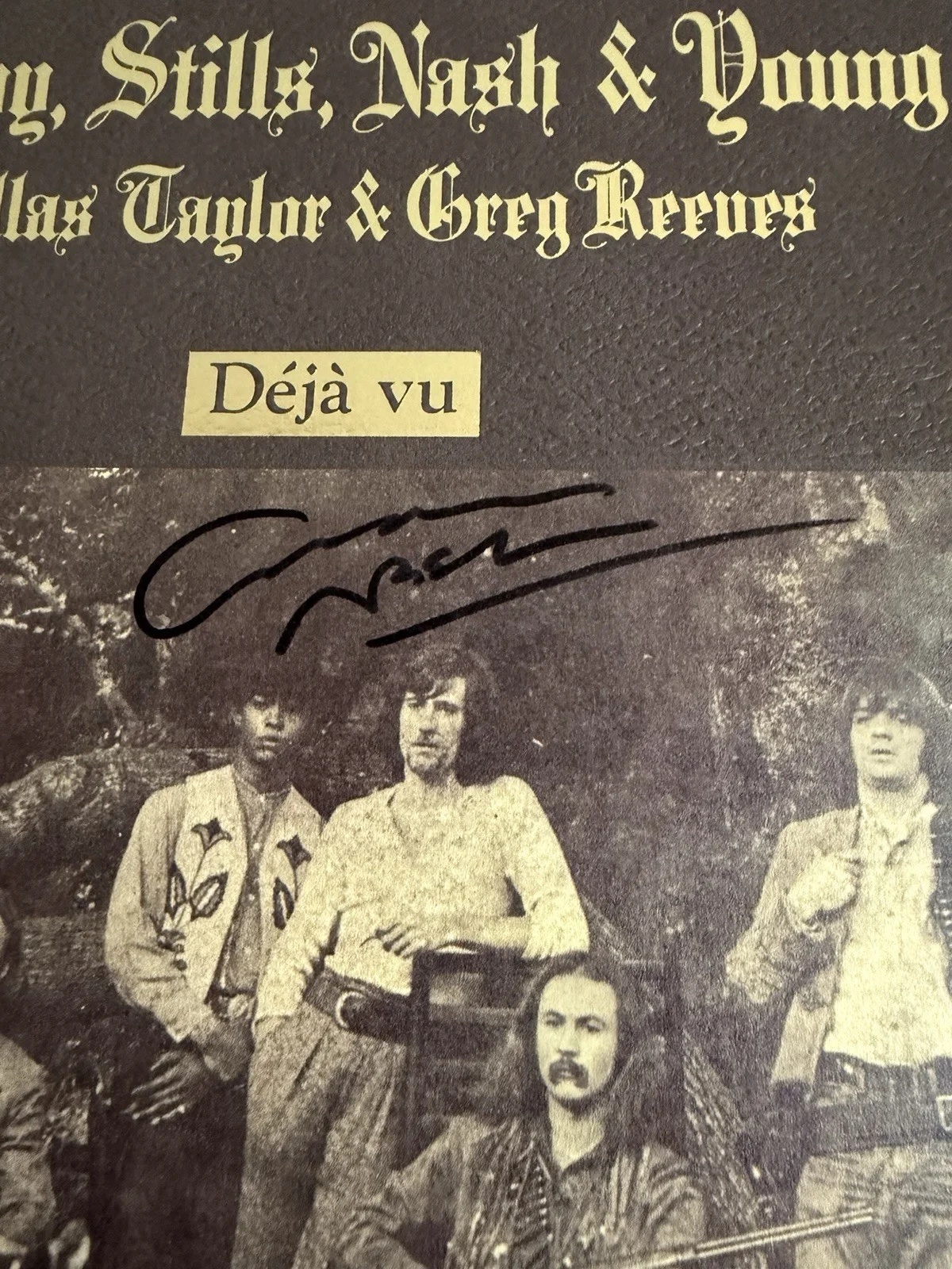 GRAHAM NASH SIGNED DEJA VU VINYL RECORD LP ‘CROSBY, STILLS, NASH & YOUNG’ JSA, изображение 3