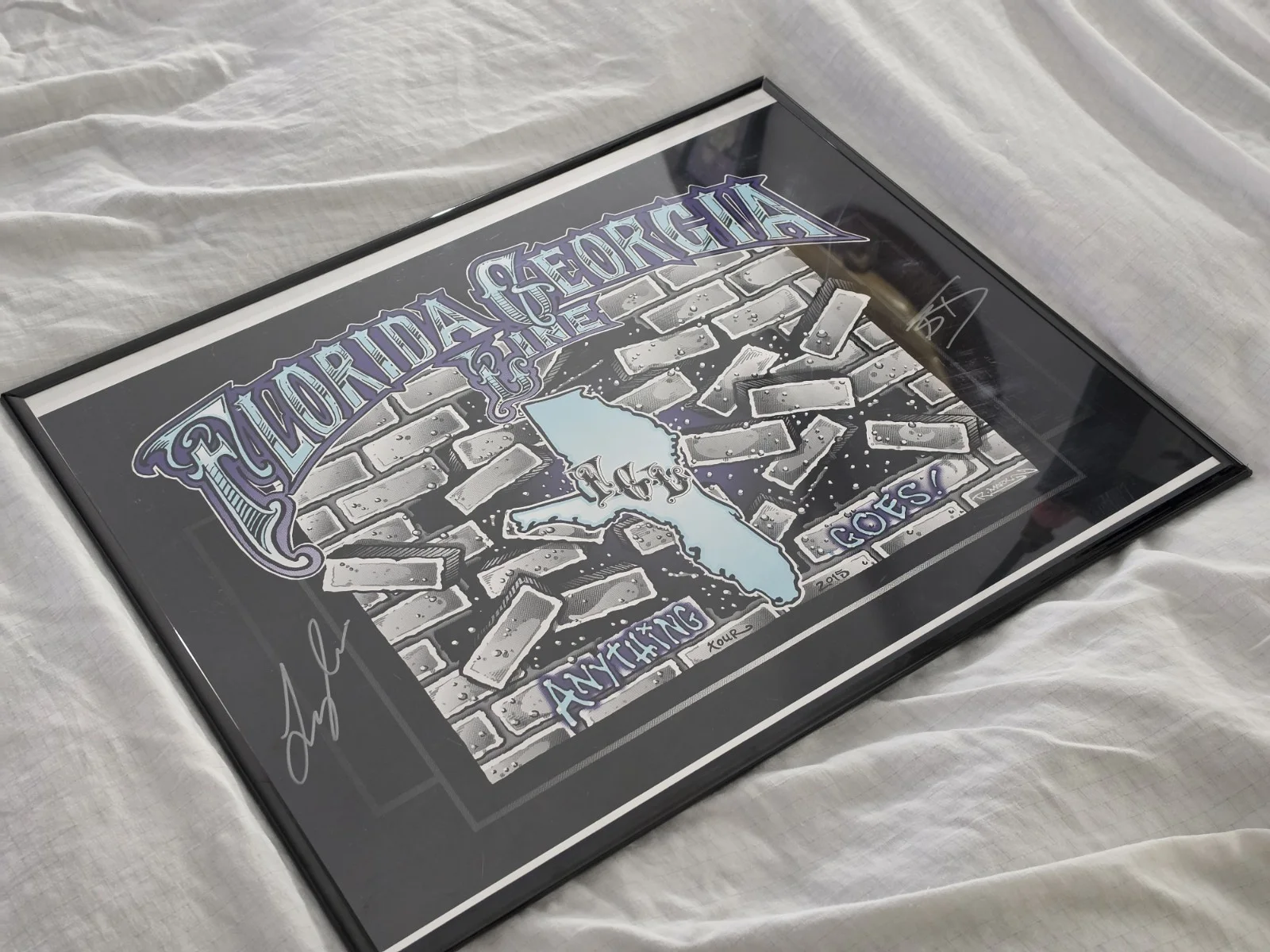🎸 Florida Georgia Line Signed 2015 Anything Goes Tour Poster 🖊️🔥, image 4