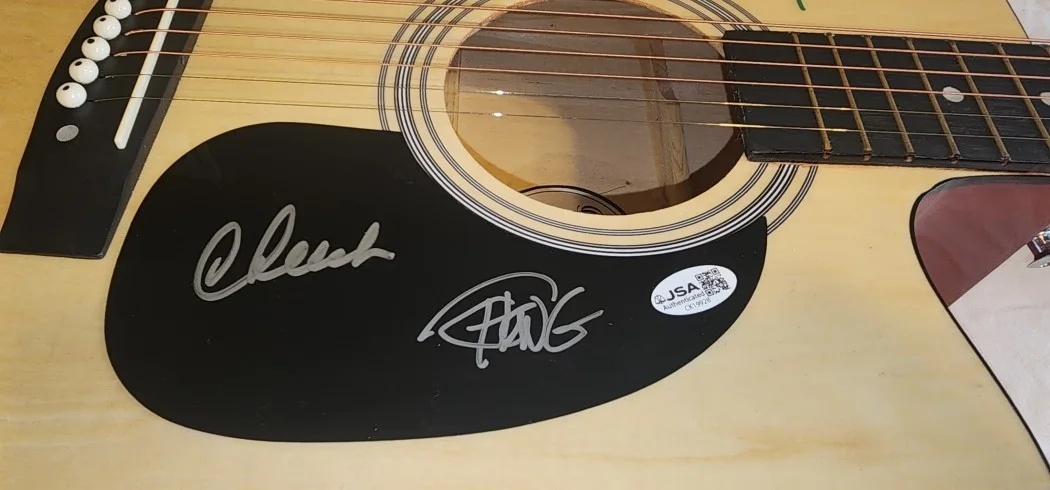 Cheech, Chong — Cheech & Chong Signed Autographed Custom Guitar Up In Smoke JSA CK19928, image 3