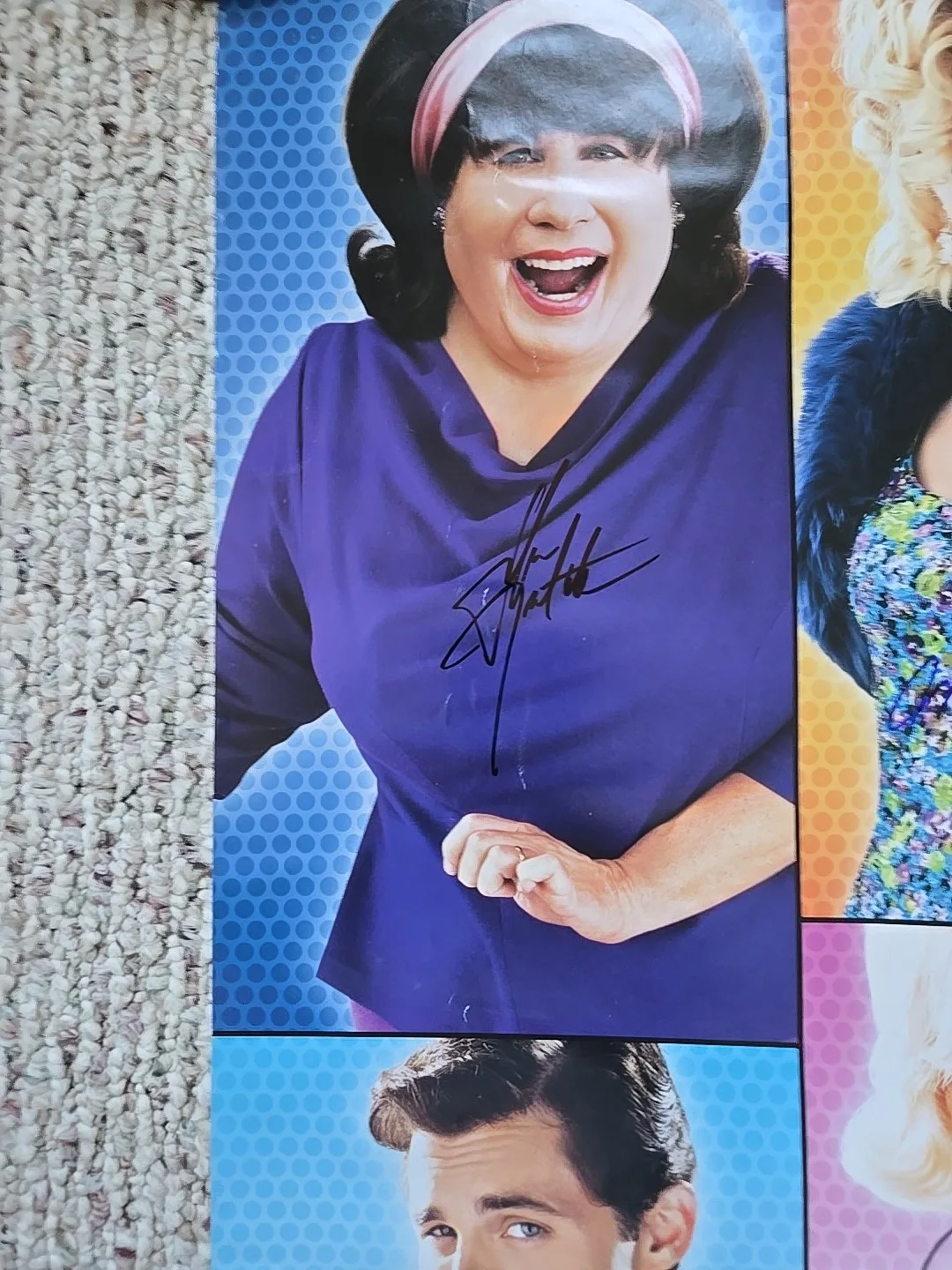 John Travolta- Michelle Pfeiffer- Zac Efron +6 ' Hairspray ' Signed Poster. COA, изображение 2