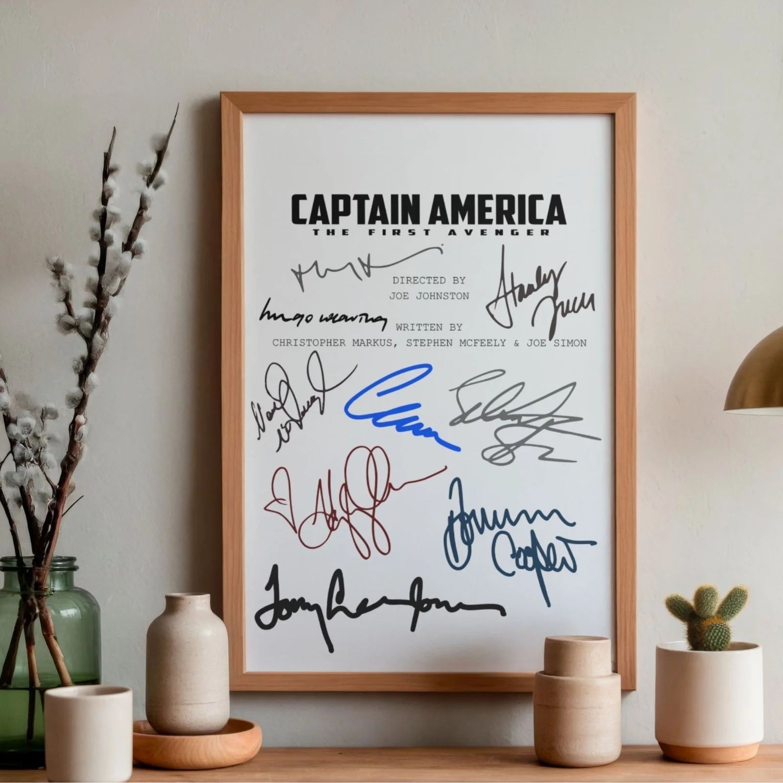 Captain America The First Avenger Inspired Poster A4 Pre-Printed Signature Print, image 2